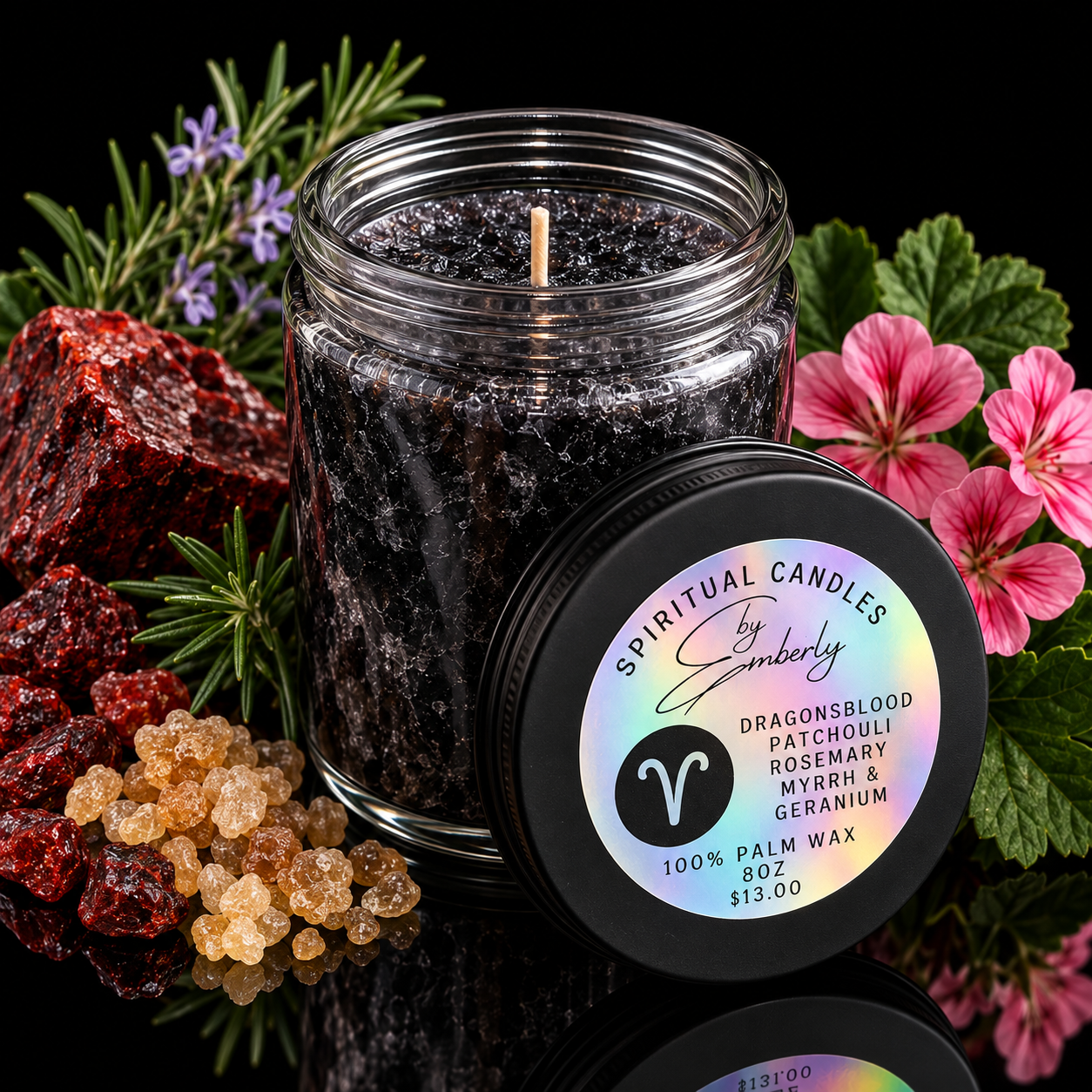 Aries New Moon - Black Candle