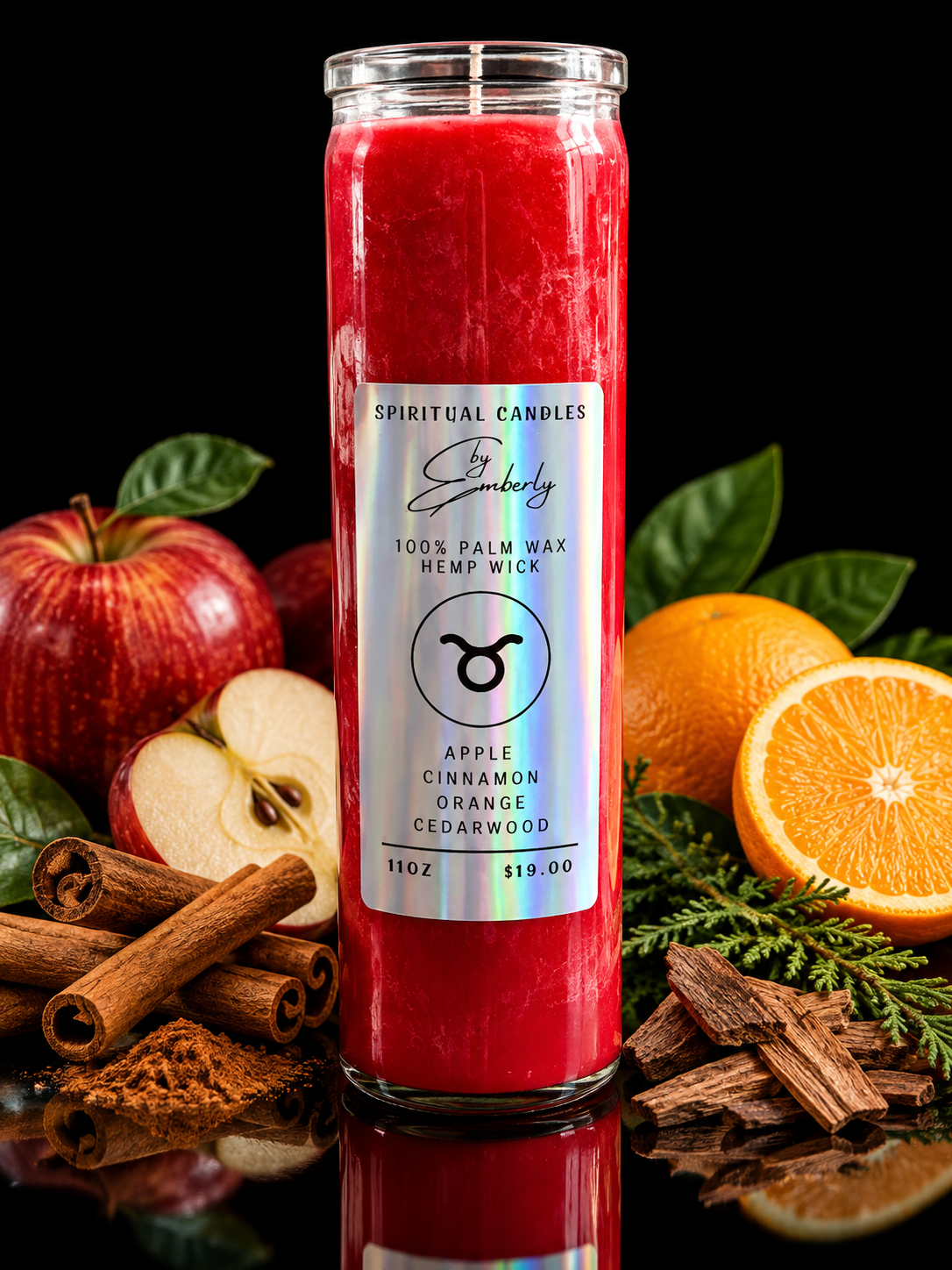 Taurus Full Moon - Red Candle
