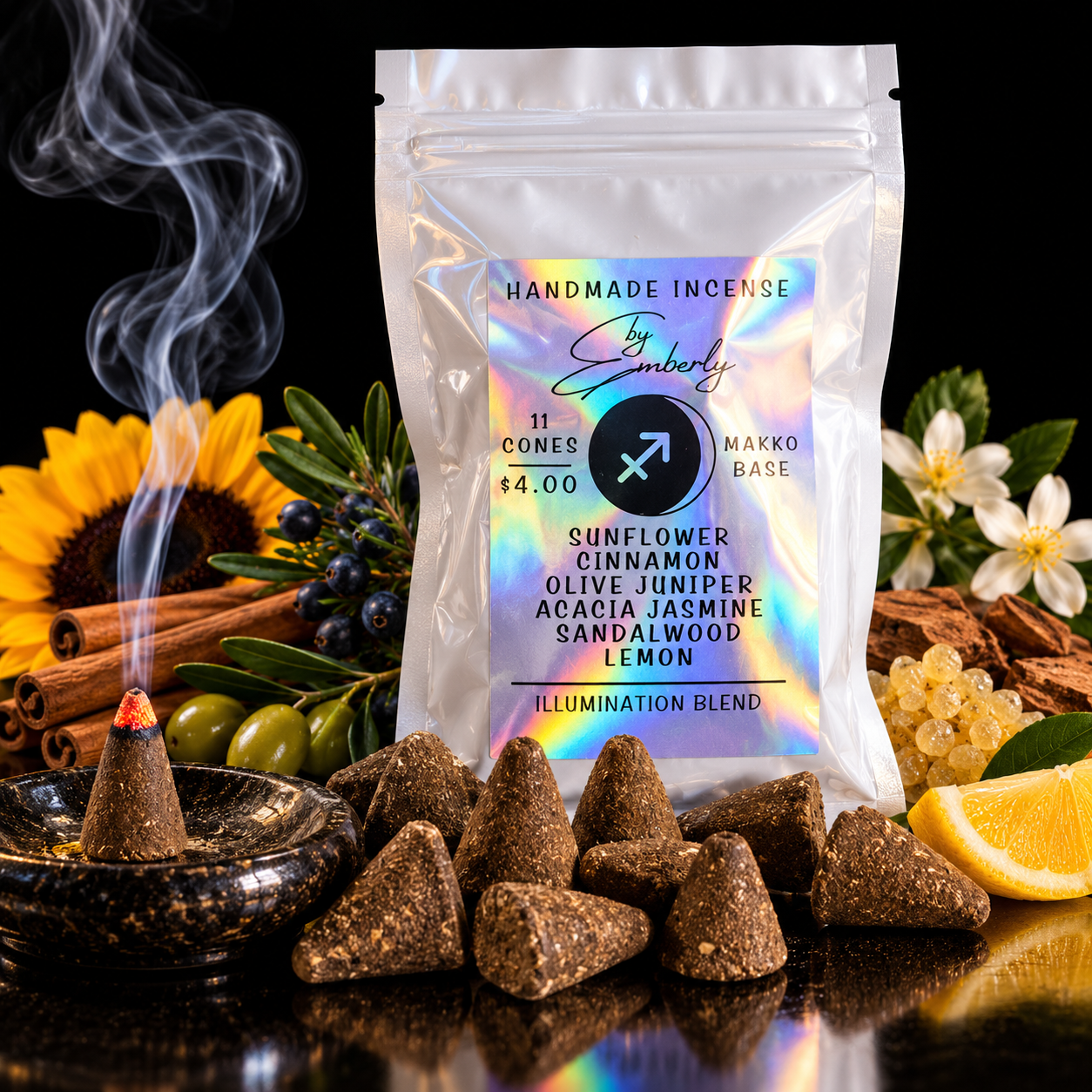Sagittarius Waxing Crescent Moon - Illumination Incense