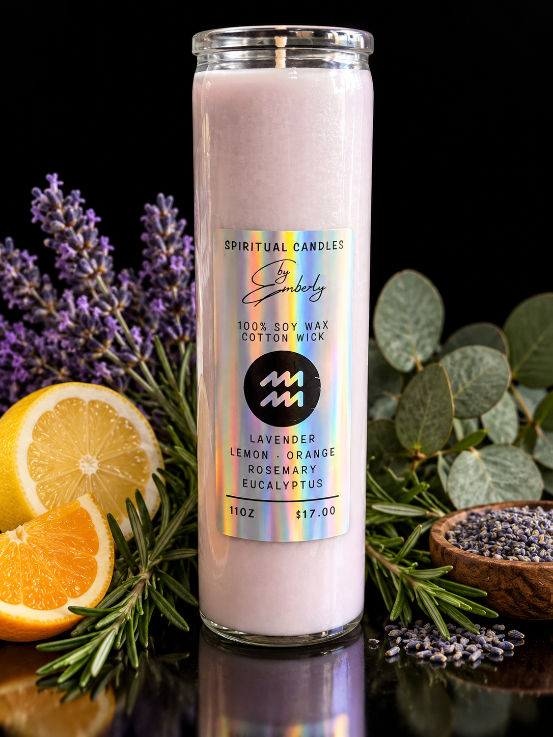 Aquarius New Moon - Light Purple Candle