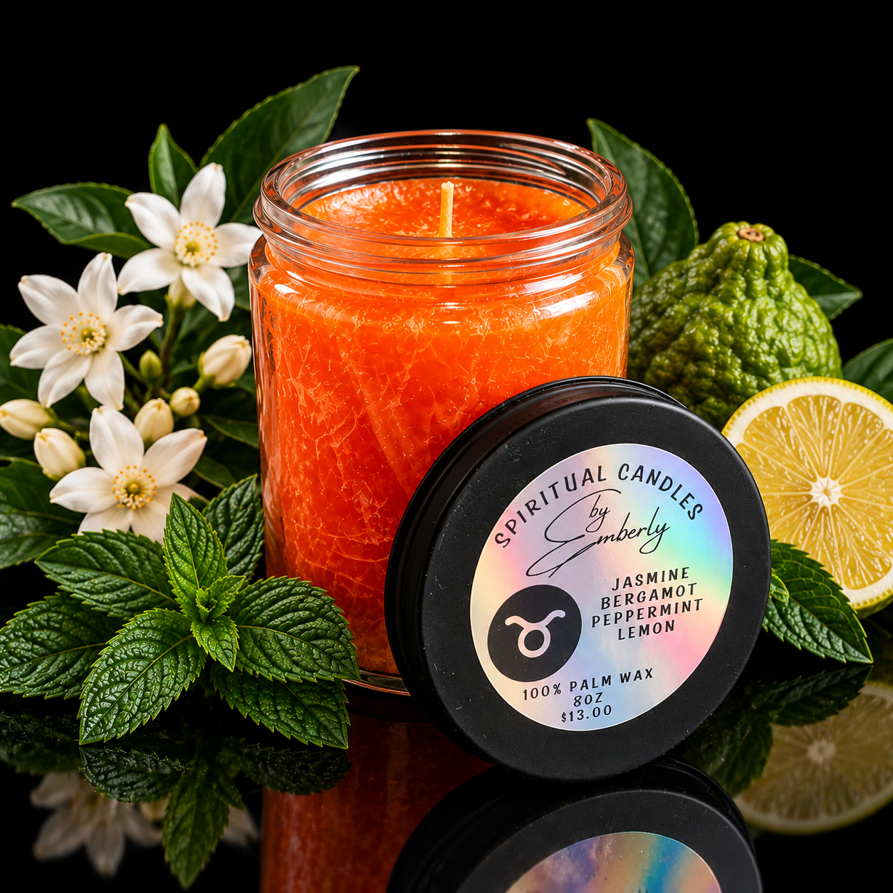 Taurus New Moon - Orange Candle
