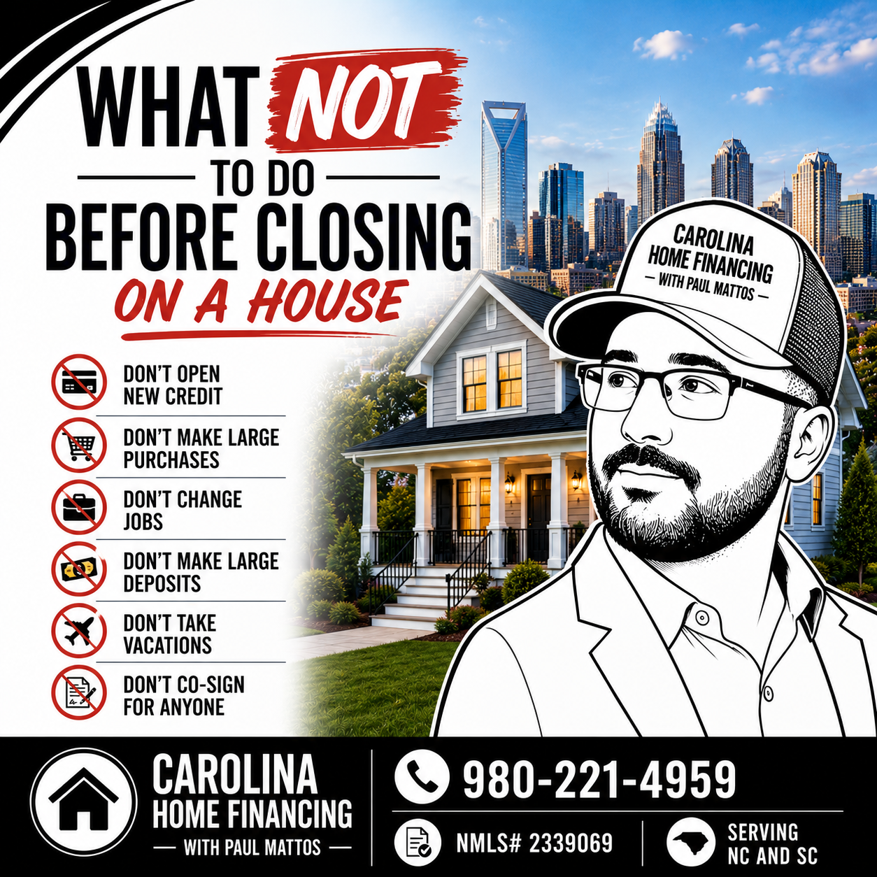 What NOT to Do Before Closing on a House