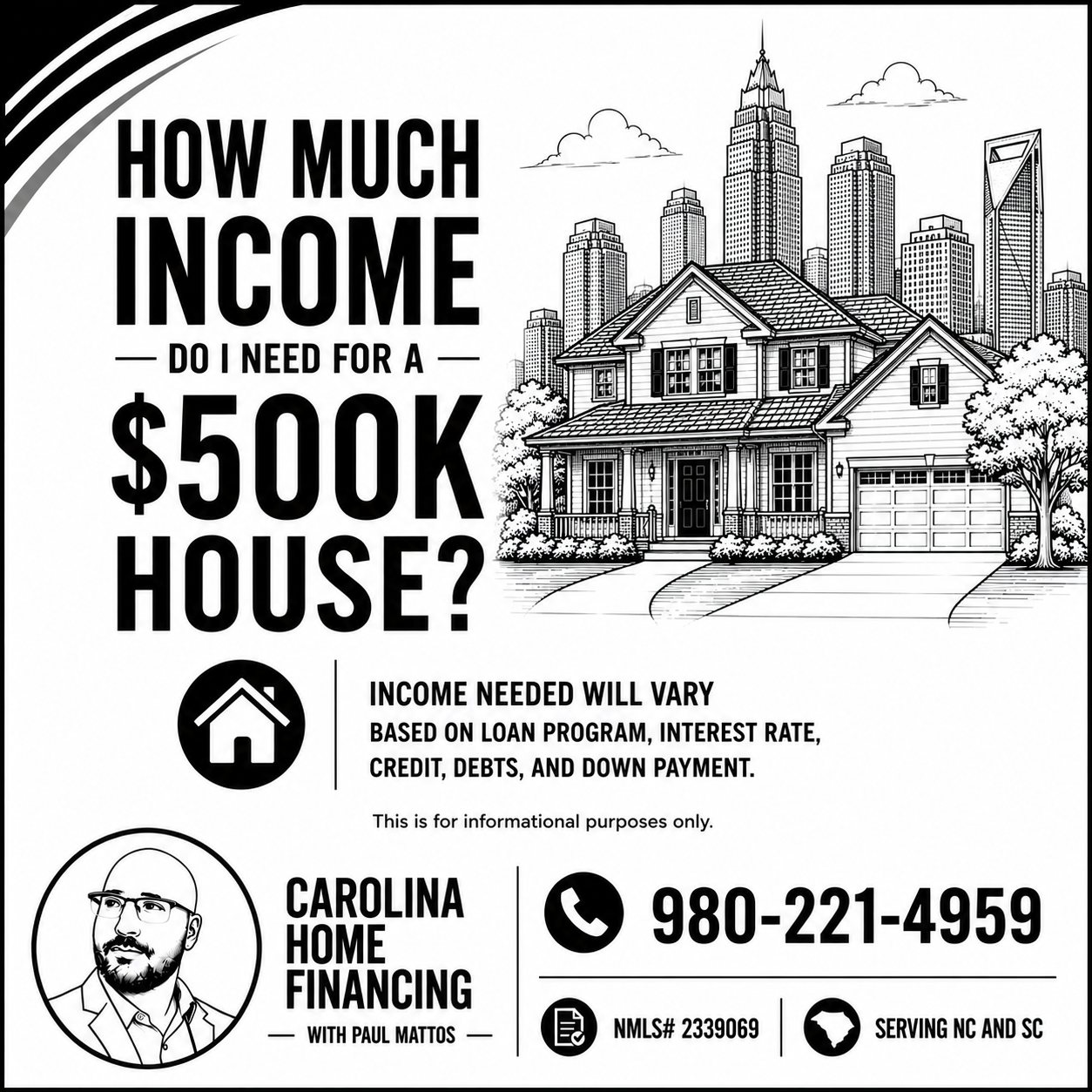 How Much Income Do I Need for a $500K House?