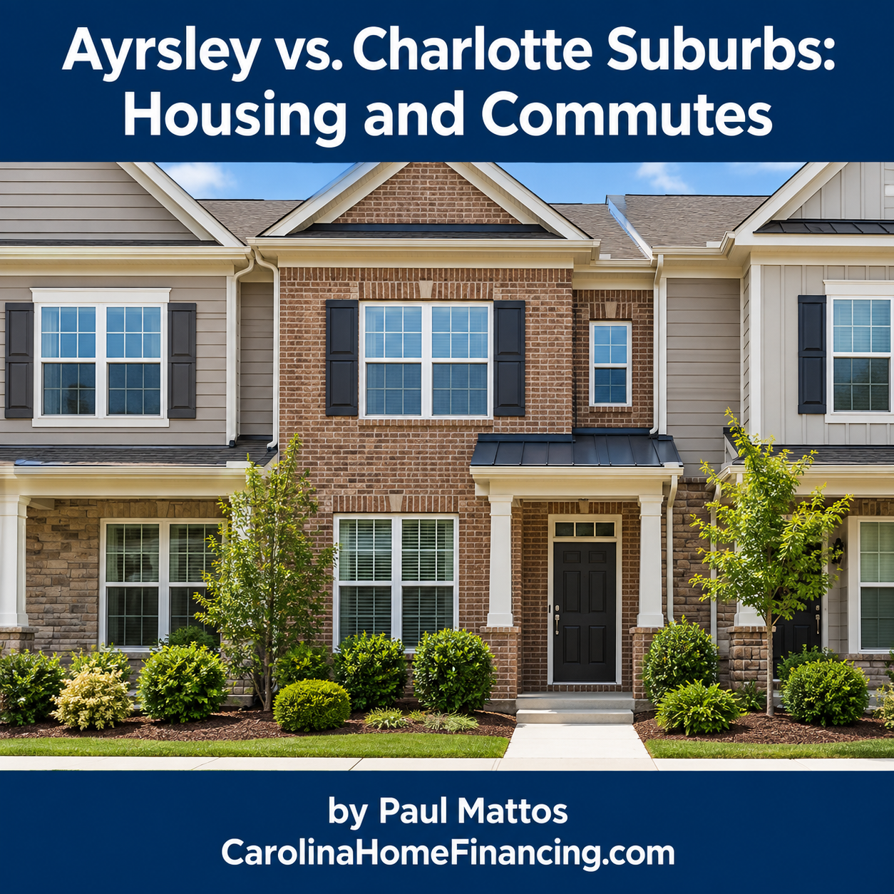 Ayrsley vs. Charlotte Suburbs: Housing and Commutes