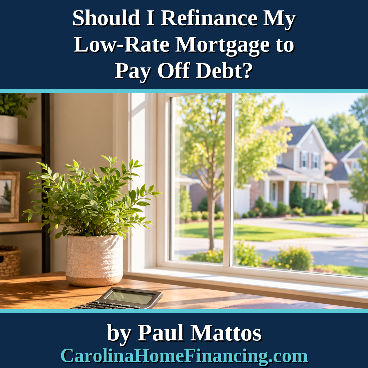 Should I Refinance My Low-Rate Mortgage to Pay Off Debt?