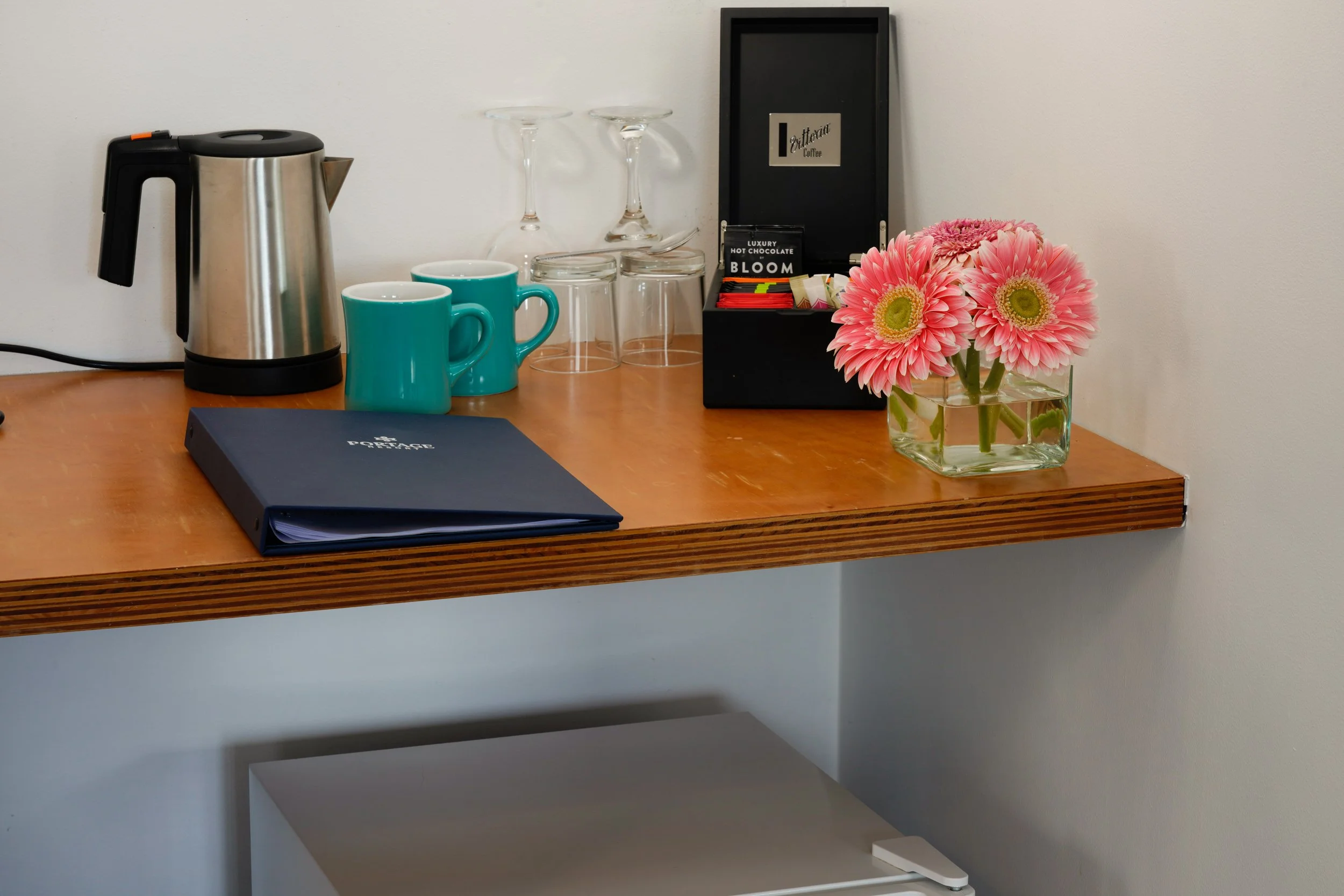 Portage Resort Kereru Suite tea and coffee.jpg