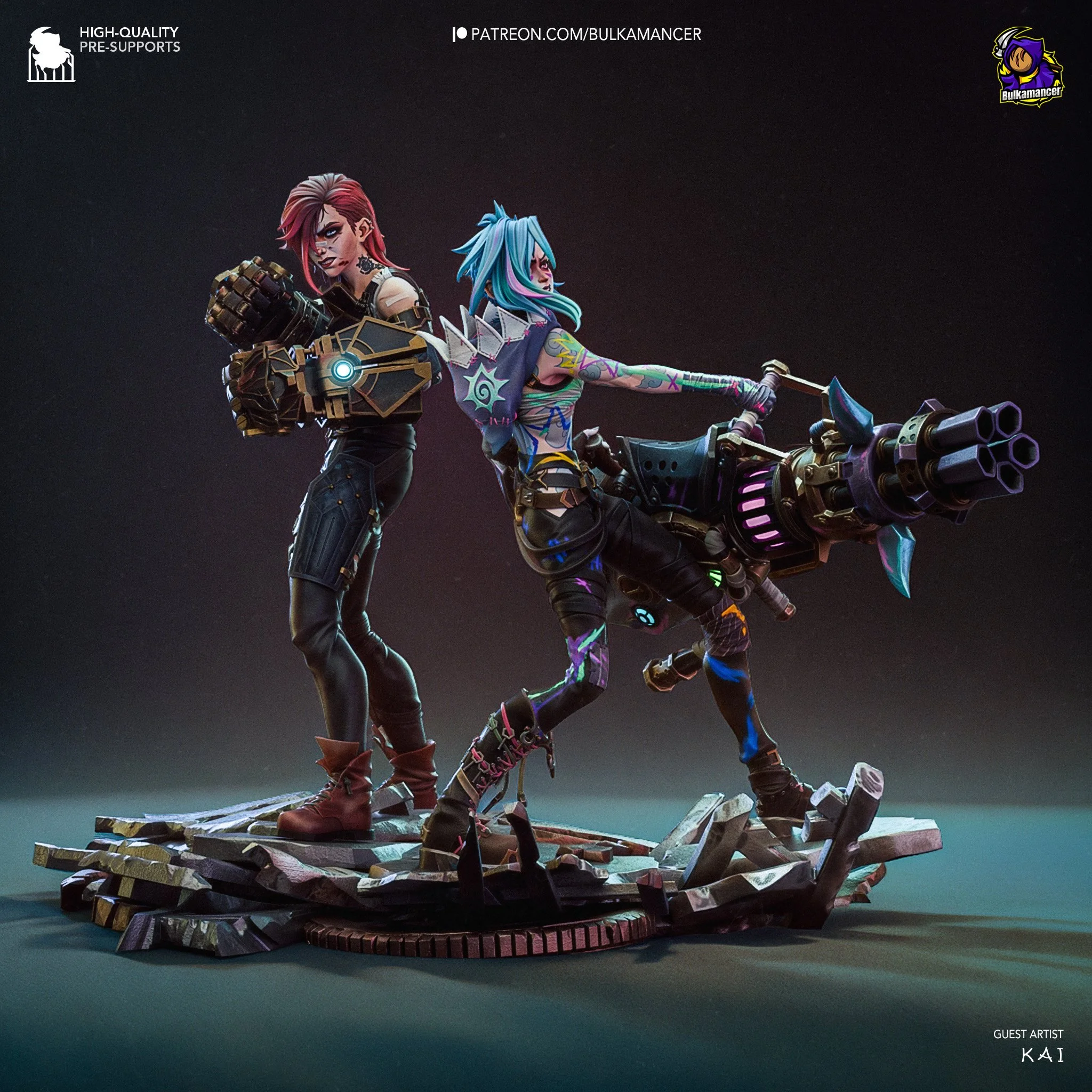 Vi and Jinx Diorama