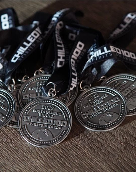 Pile of medals on ribbons