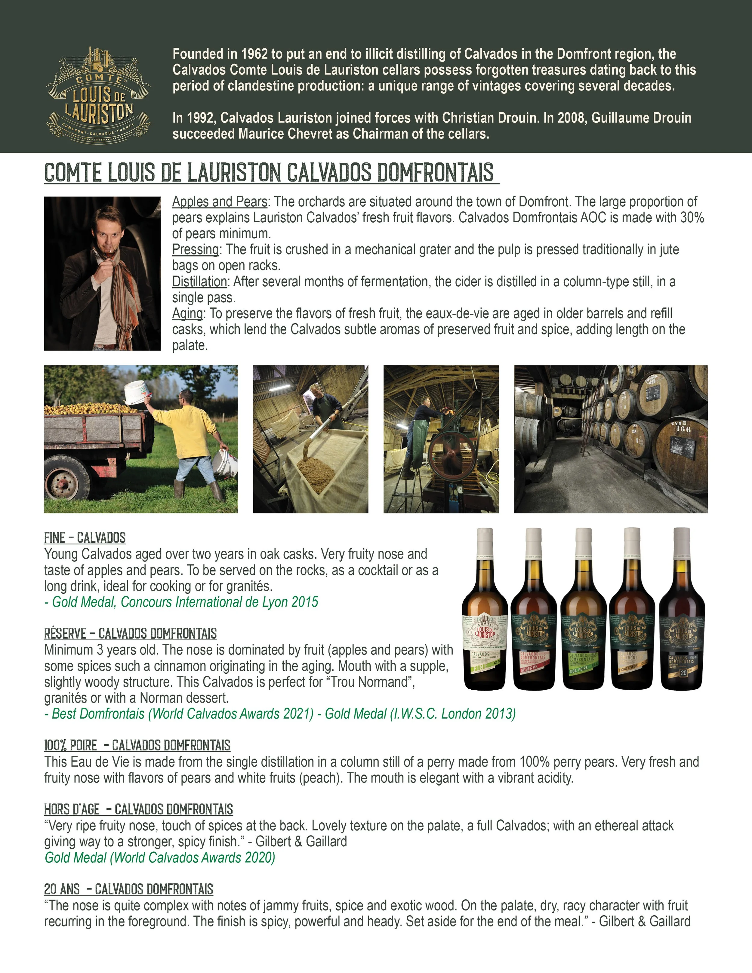 Comte Louis de Lauriston Info Sheet (double-sided)