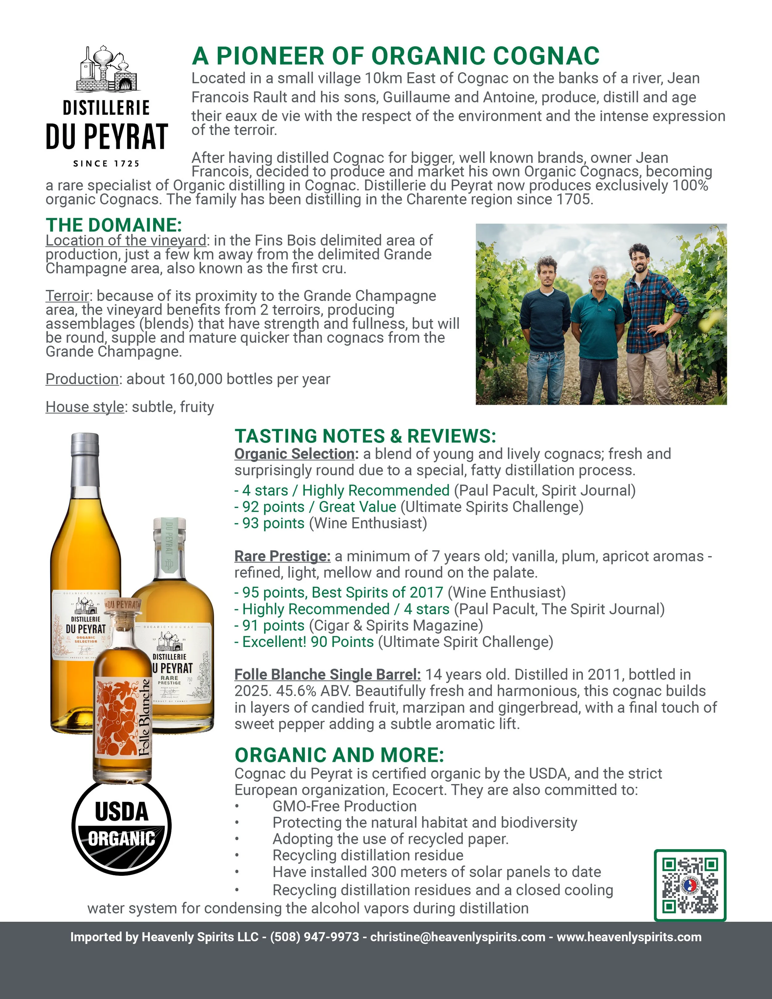 Distillerie du Peyrat Info Sheet