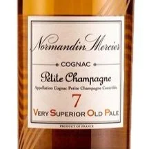 Close-up on label of Normandin-Mercier VSOP Cognac