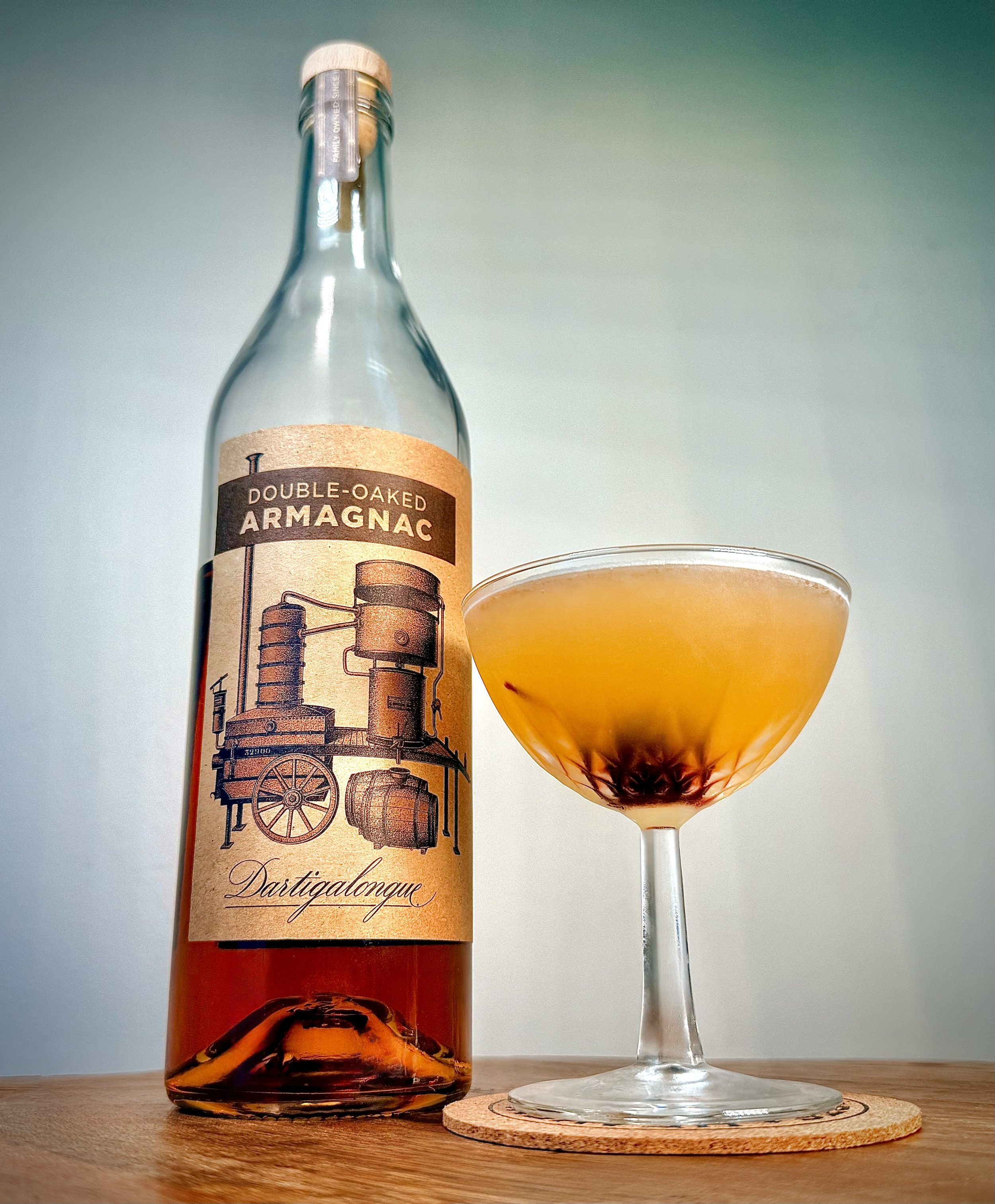 A Dartigalongue Armagnac bottle and