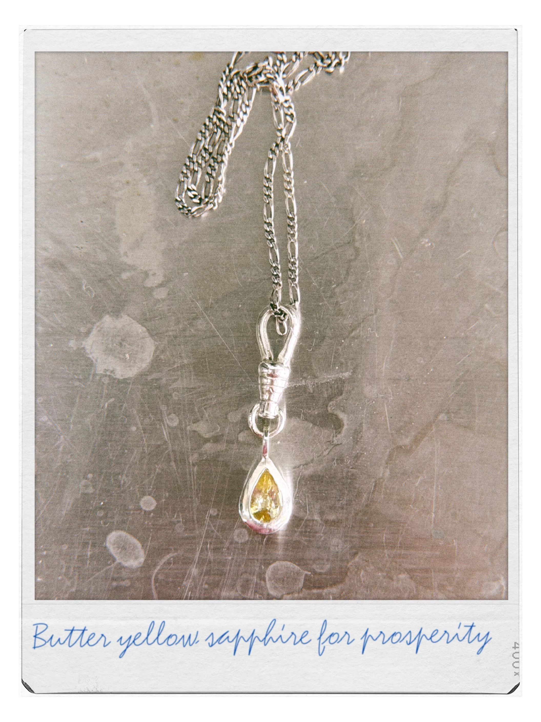 Butter Yellow Ceylon Sapphire Pendant