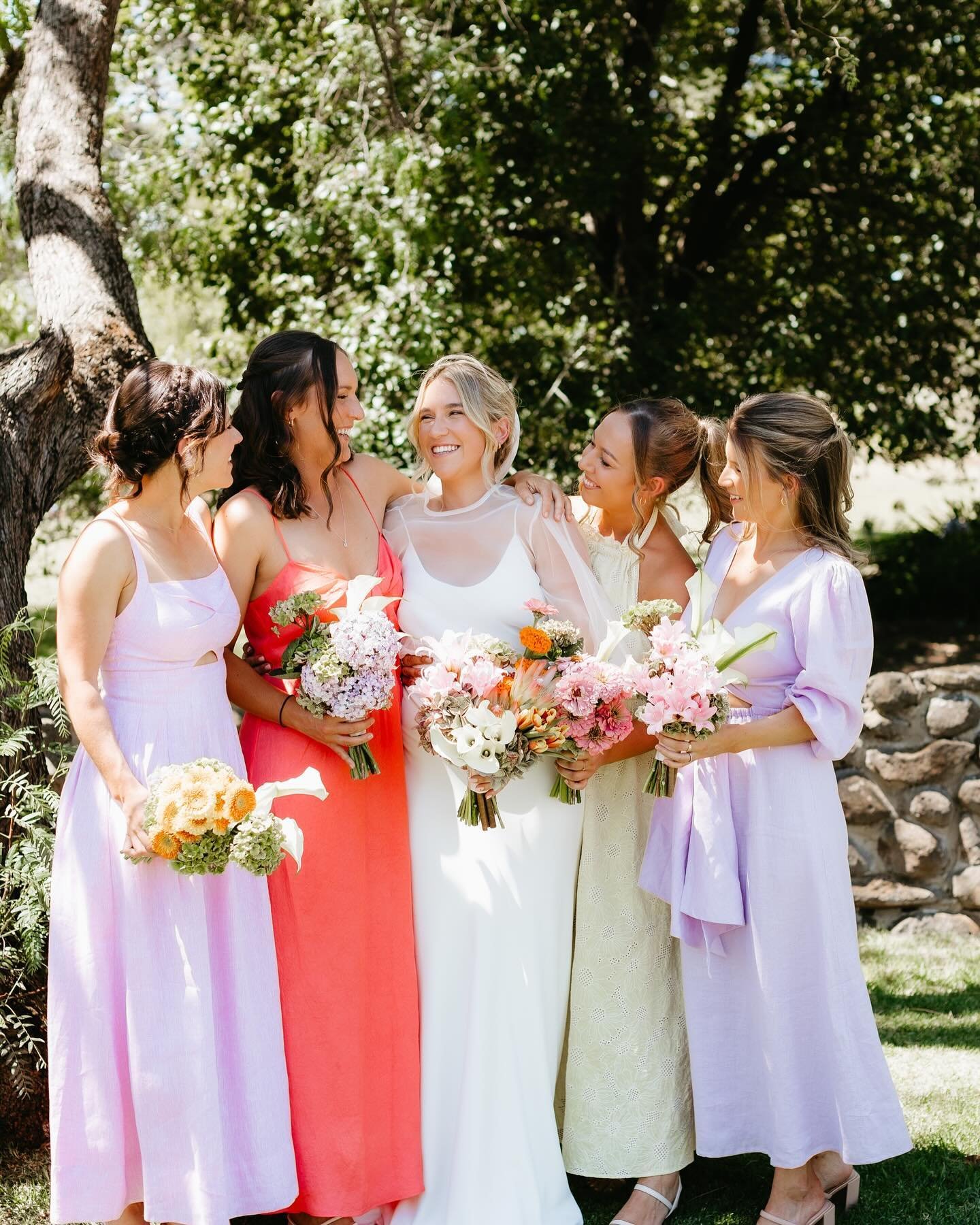 Leni and her favourite girls in mismatched outfits 🌸

Photographer @mirandastokkel 
Celebrant and MC @kahanicelebrant 
Musician @calyoungmusic
Catering @dosamigoscatering 
Florist @_saltflower
Bar service @boutiqueeventco
Stationery designer @blease