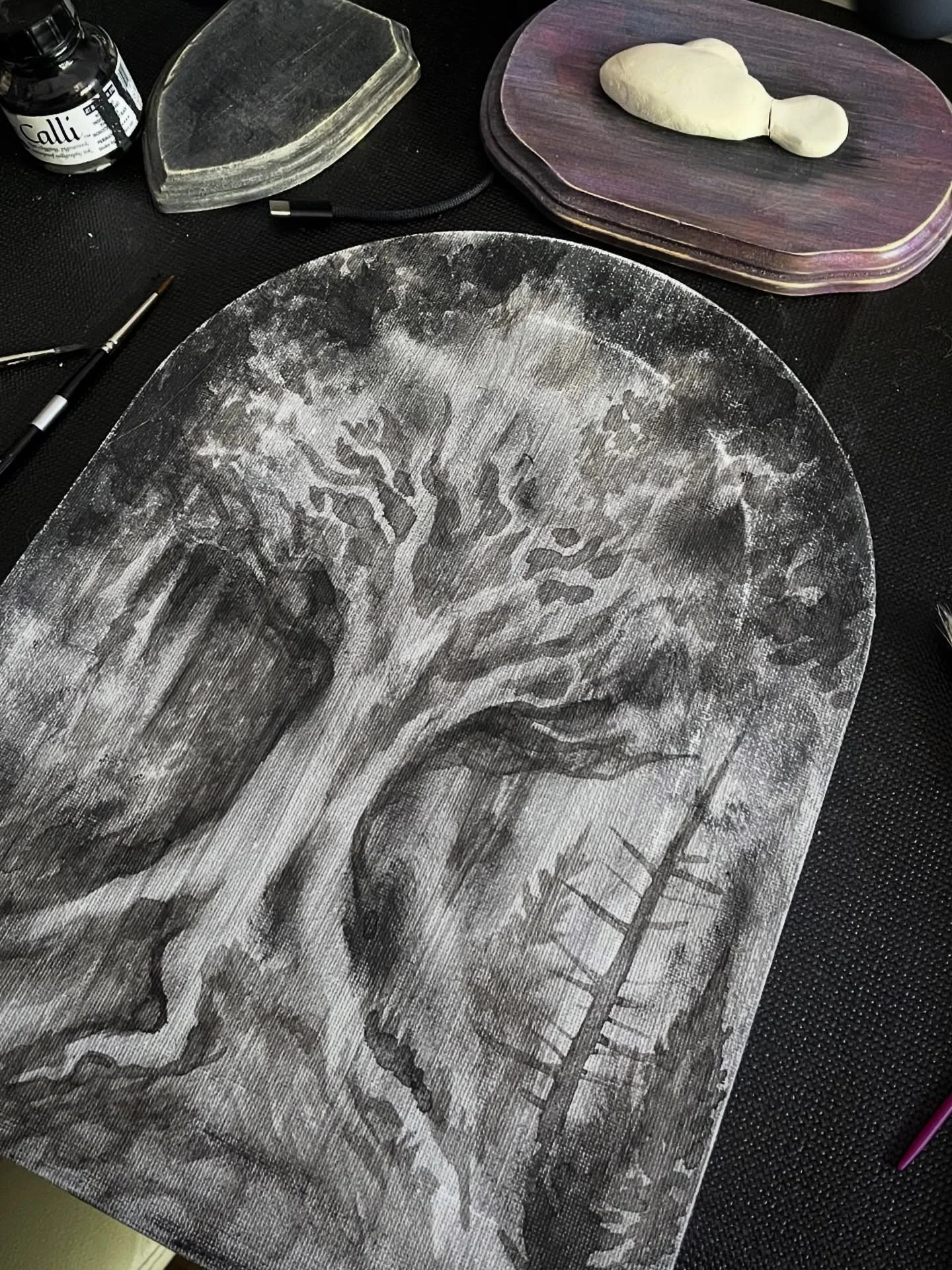 Can&rsquo;t go wrong with happy little trees! I like this canvas 🌳🌲