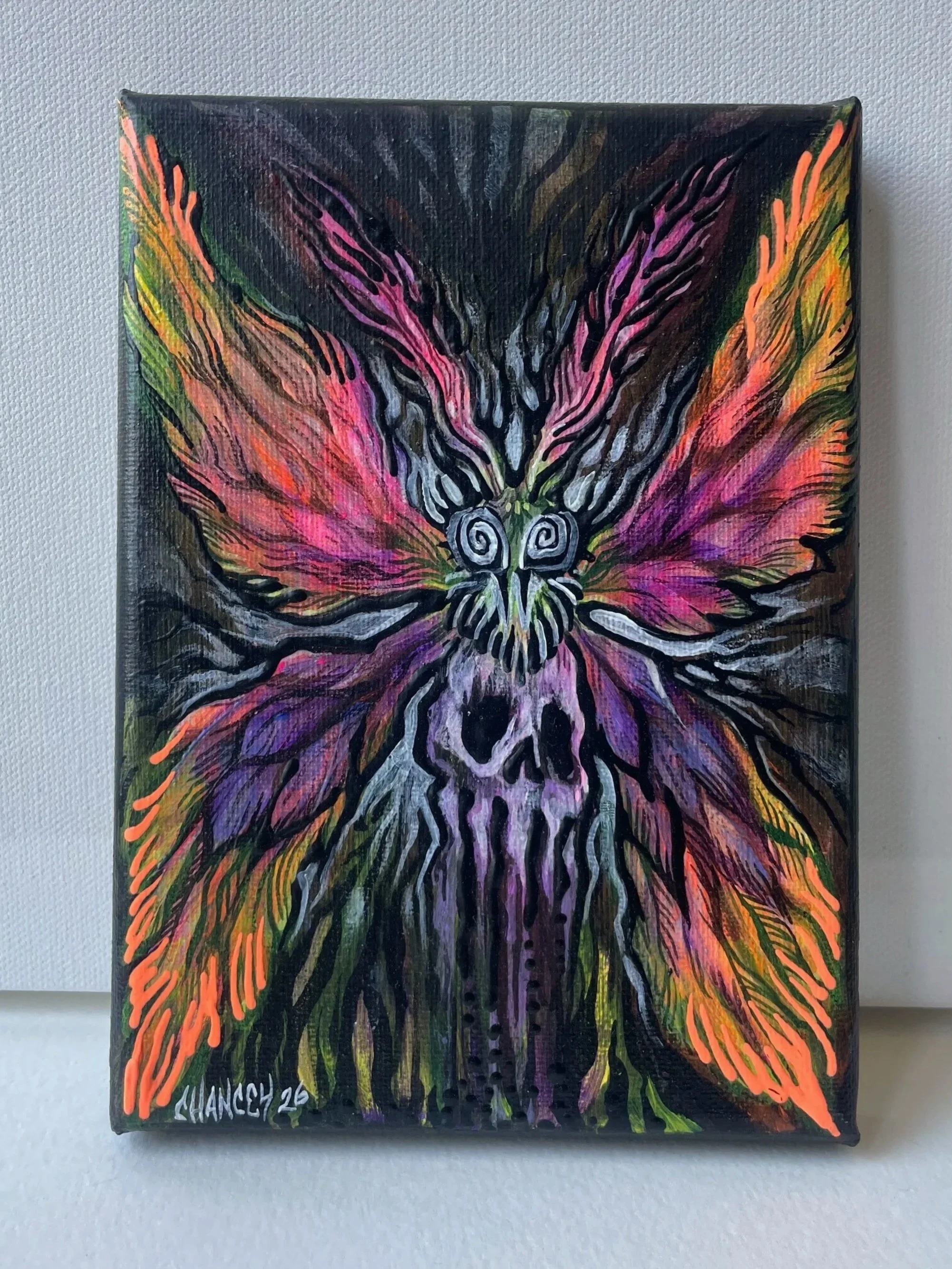 Skull Moth - original painting