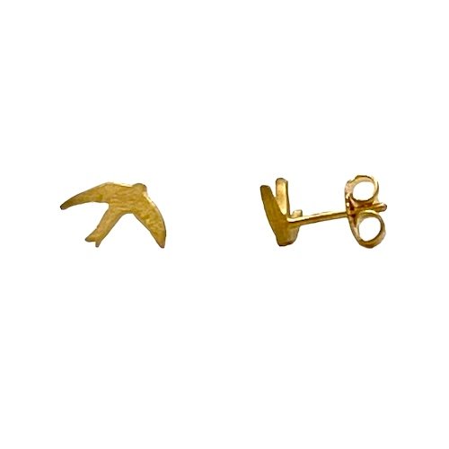 Gold on Silver Swift Ear Studs