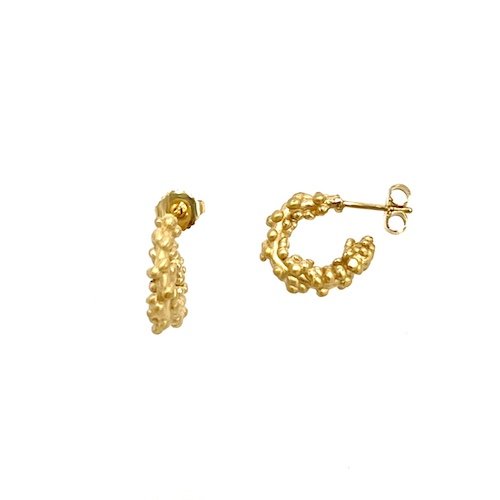 Gold Plated Millet Hoop Earrings