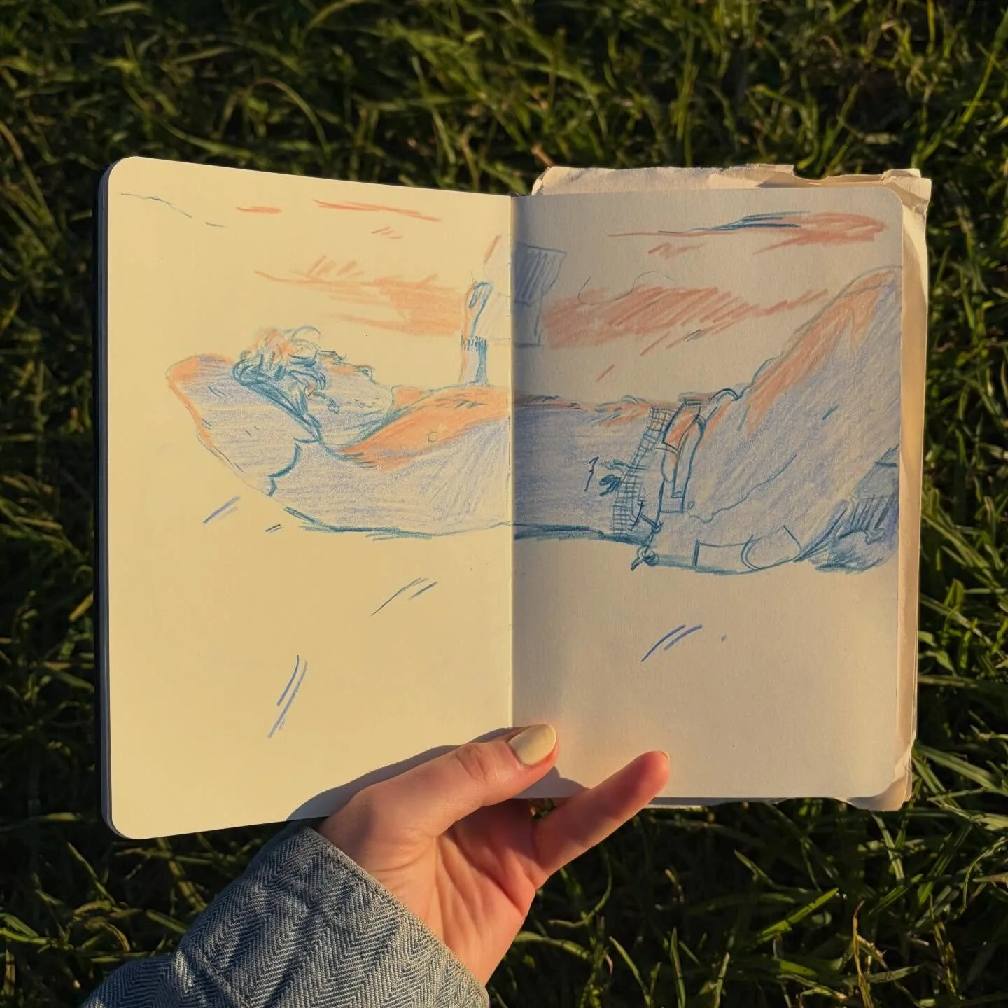 Drawing Hasib at golden hour to help never beat the allegations that we&rsquo;re together 🌅