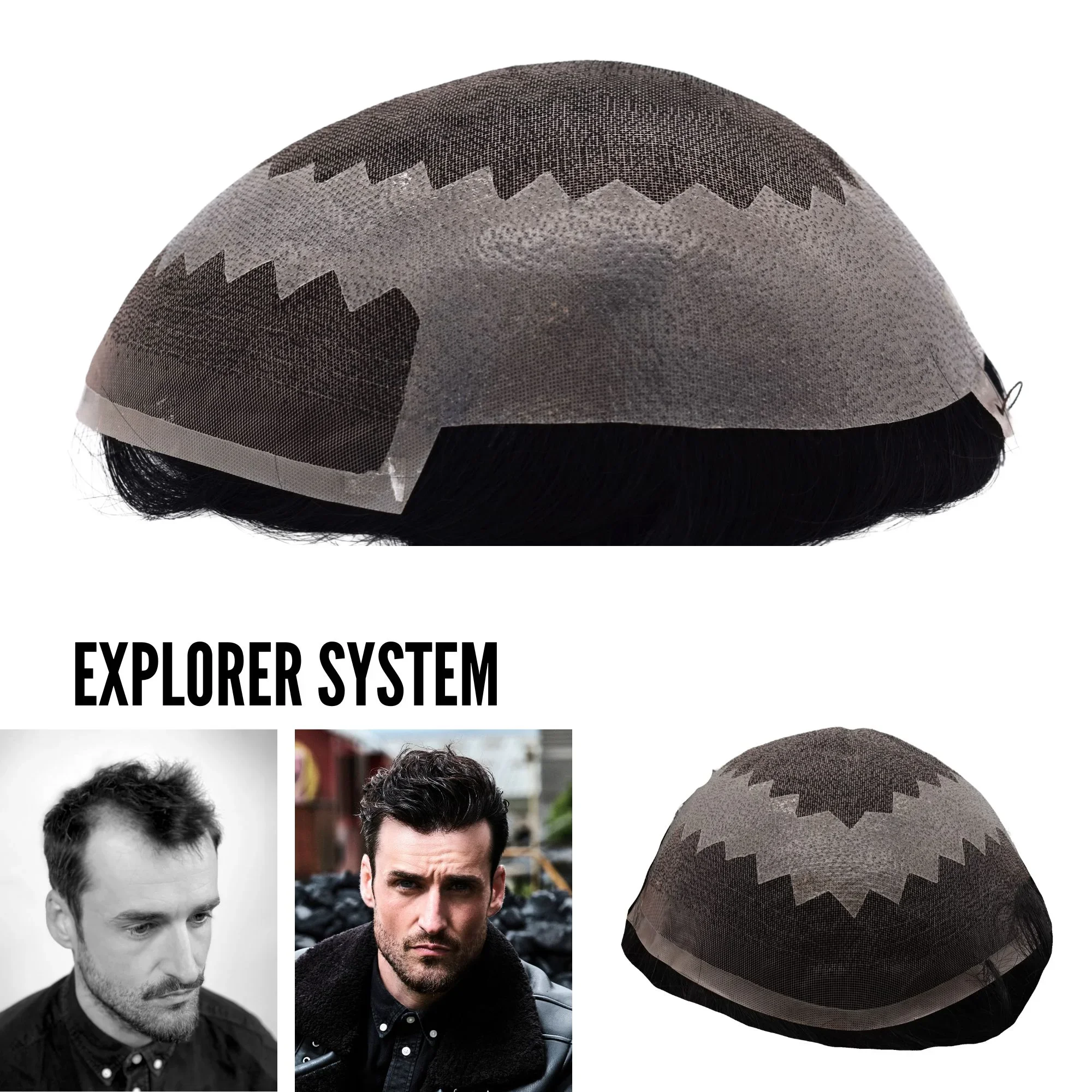 The Hairskeen Explorer Hair System at The Roost Barber Co. in Bend is designed for those seeking durability and a natural look in any situation.