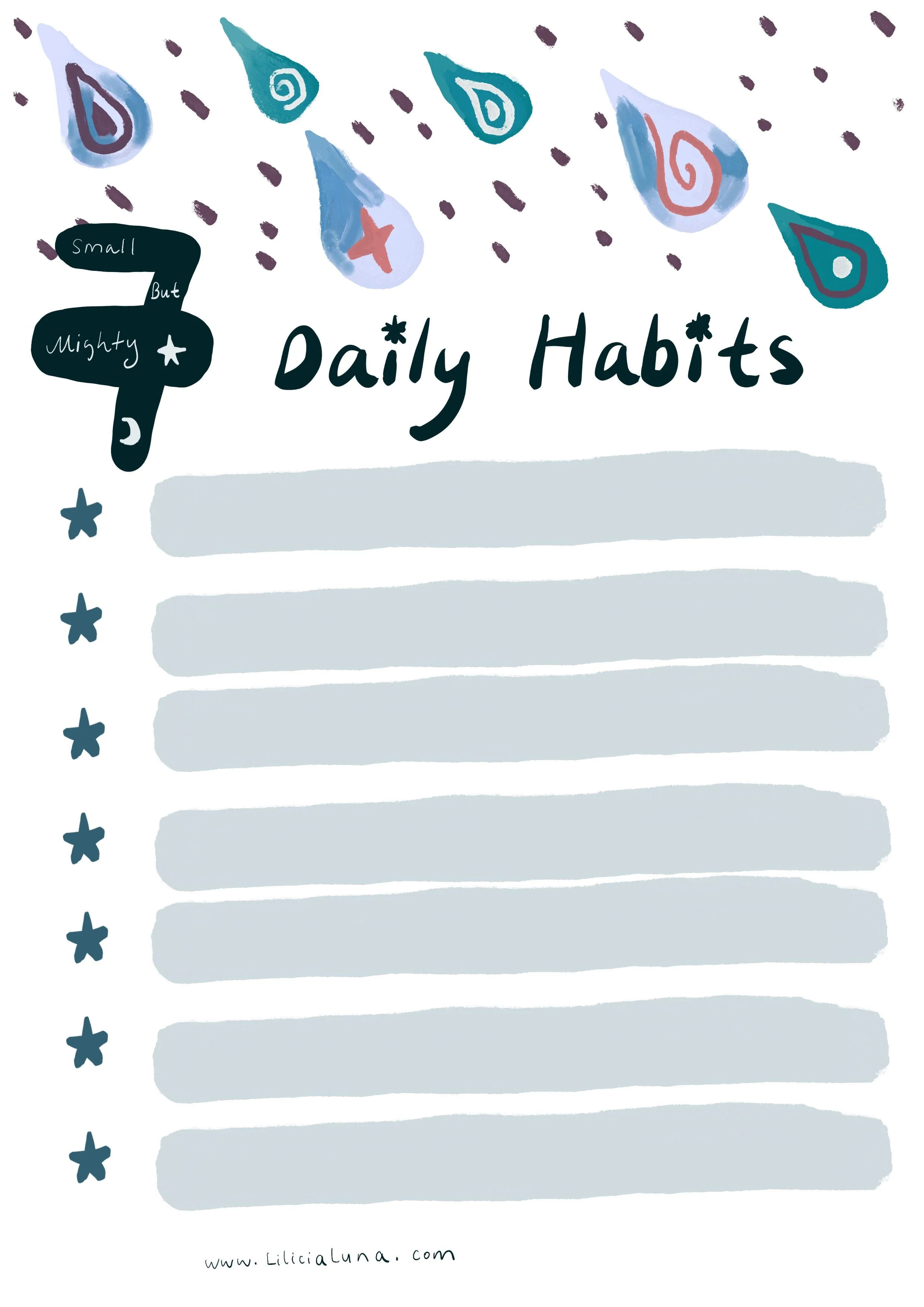 7 Daily habit list - Free