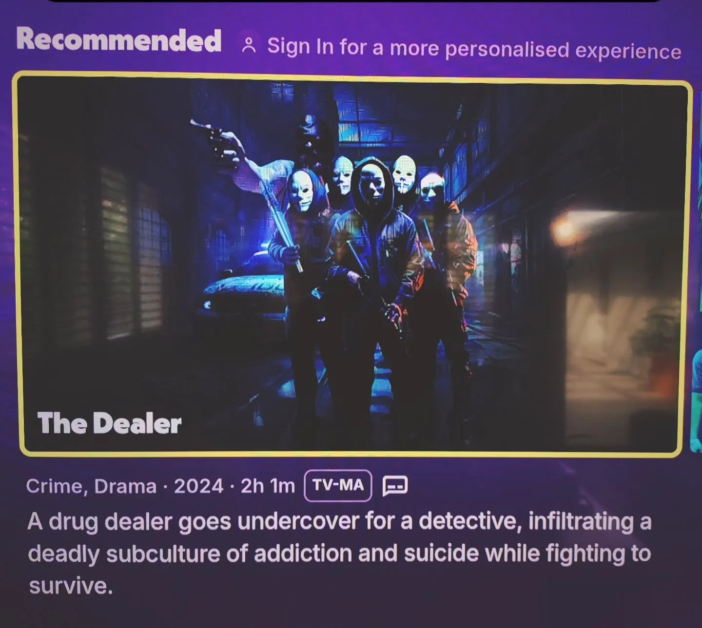 Very cool to pop up on the "Recommended" list on TUBI 🔥

#australiancinema 
#IndependentFilm 
#thedealer
#tubi