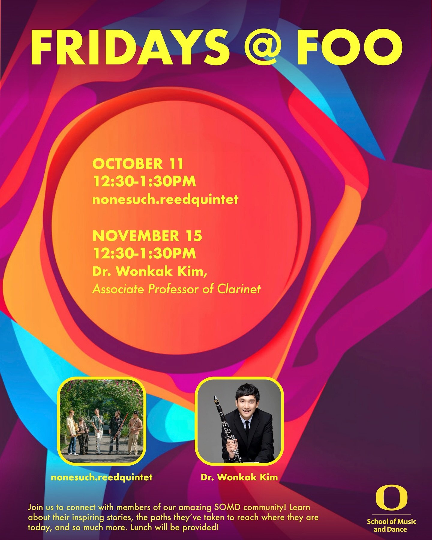Catch us this Friday from 12:30-1:30PM where we talk to @uosomd about our young journey, and far beyond. 

Thank you to the UO School of Music and Dance for hosting us!

#reedquintet