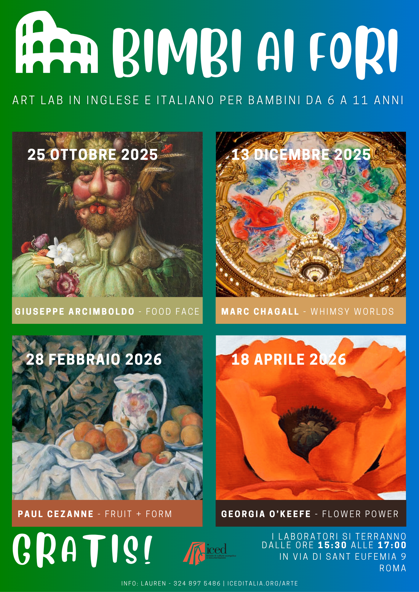 Art lab in inglese e italiano per bambini dai 6 agli 11 anni