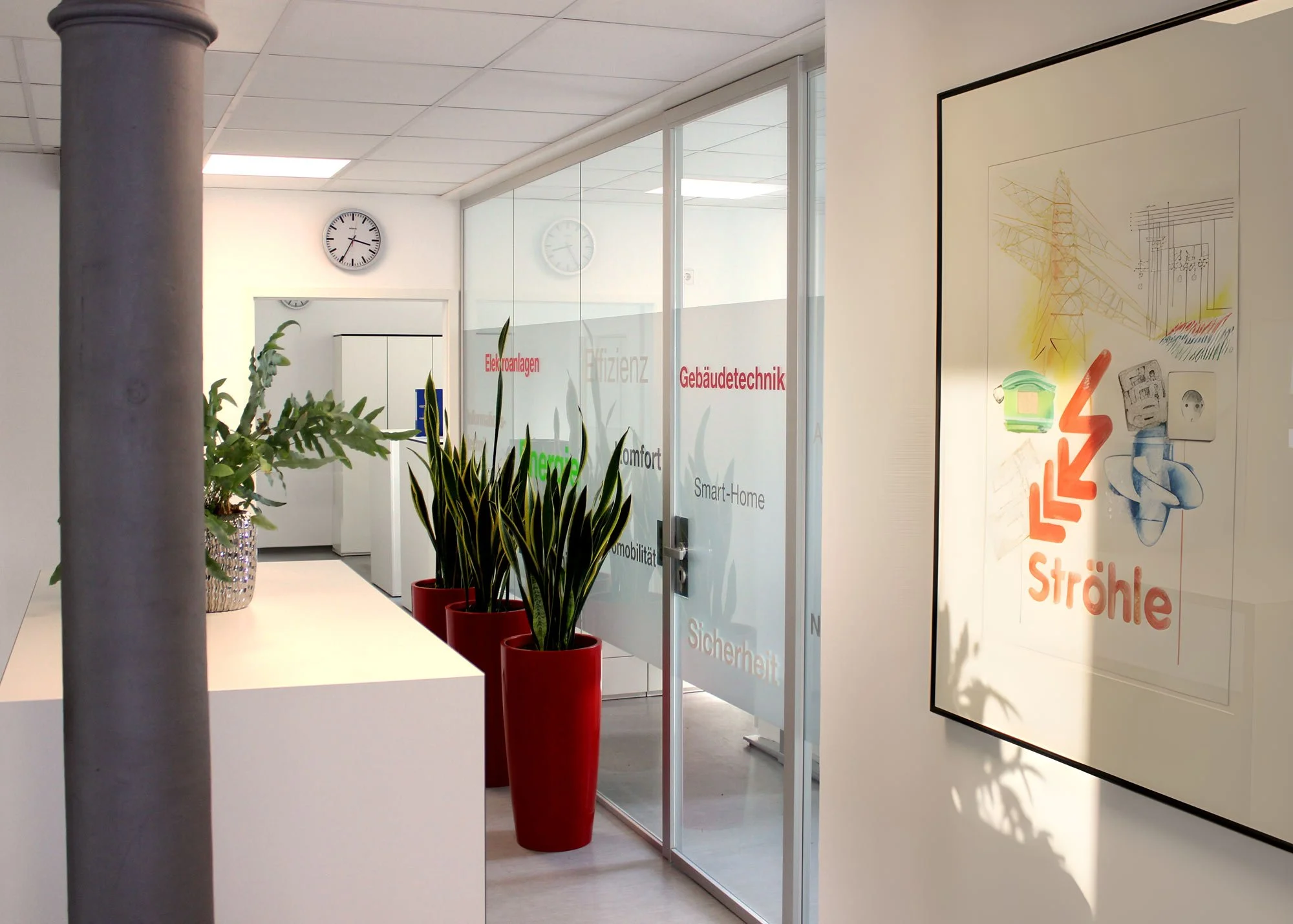 Büro der Firma Ströhle Elektrik in Sontheim an der Brenz.