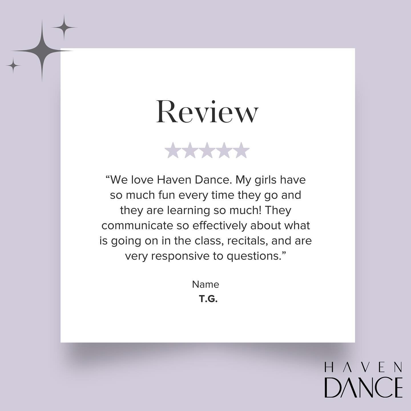 See what our Dance Families are saying about us. 🤩

#dancestudio #fivestars #happydancers #franklintn