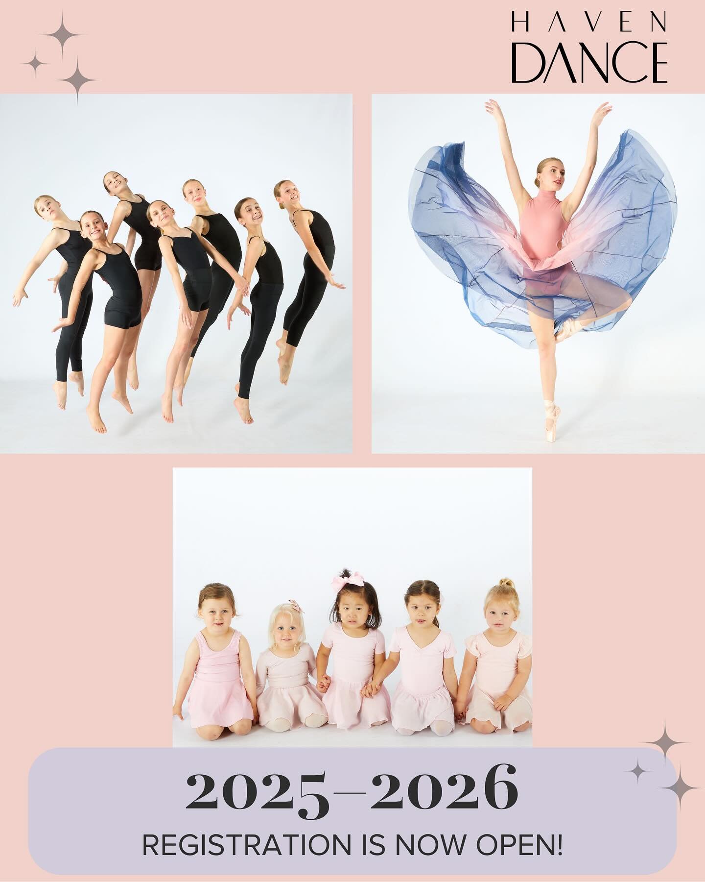 Fall registration is officially OPEN for our 2025&ndash;2026 season, and we can&rsquo;t wait to welcome your dancer to the studio!

Whether your child is just starting out or continuing their dance journey, there&rsquo;s a place for them here&mdash;f