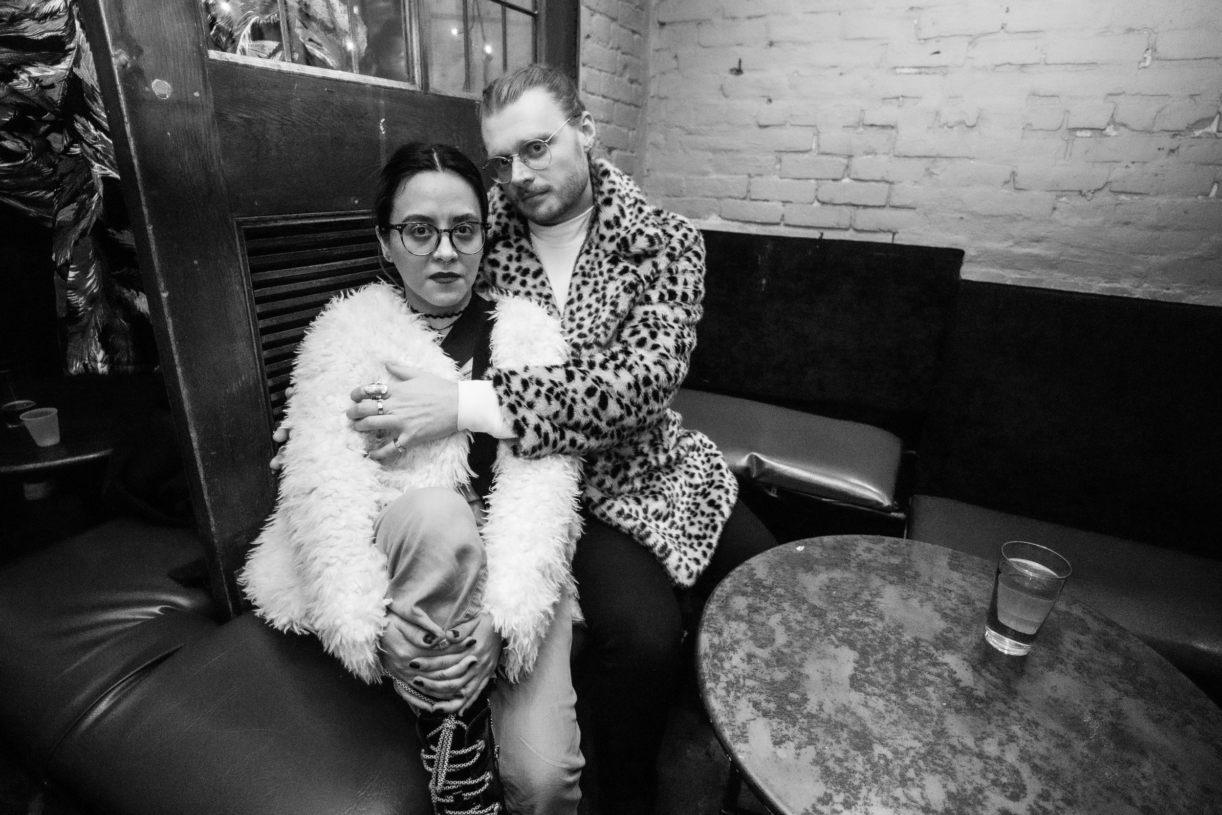 Couple at Arlene's during New Colossus, Lower East Side.