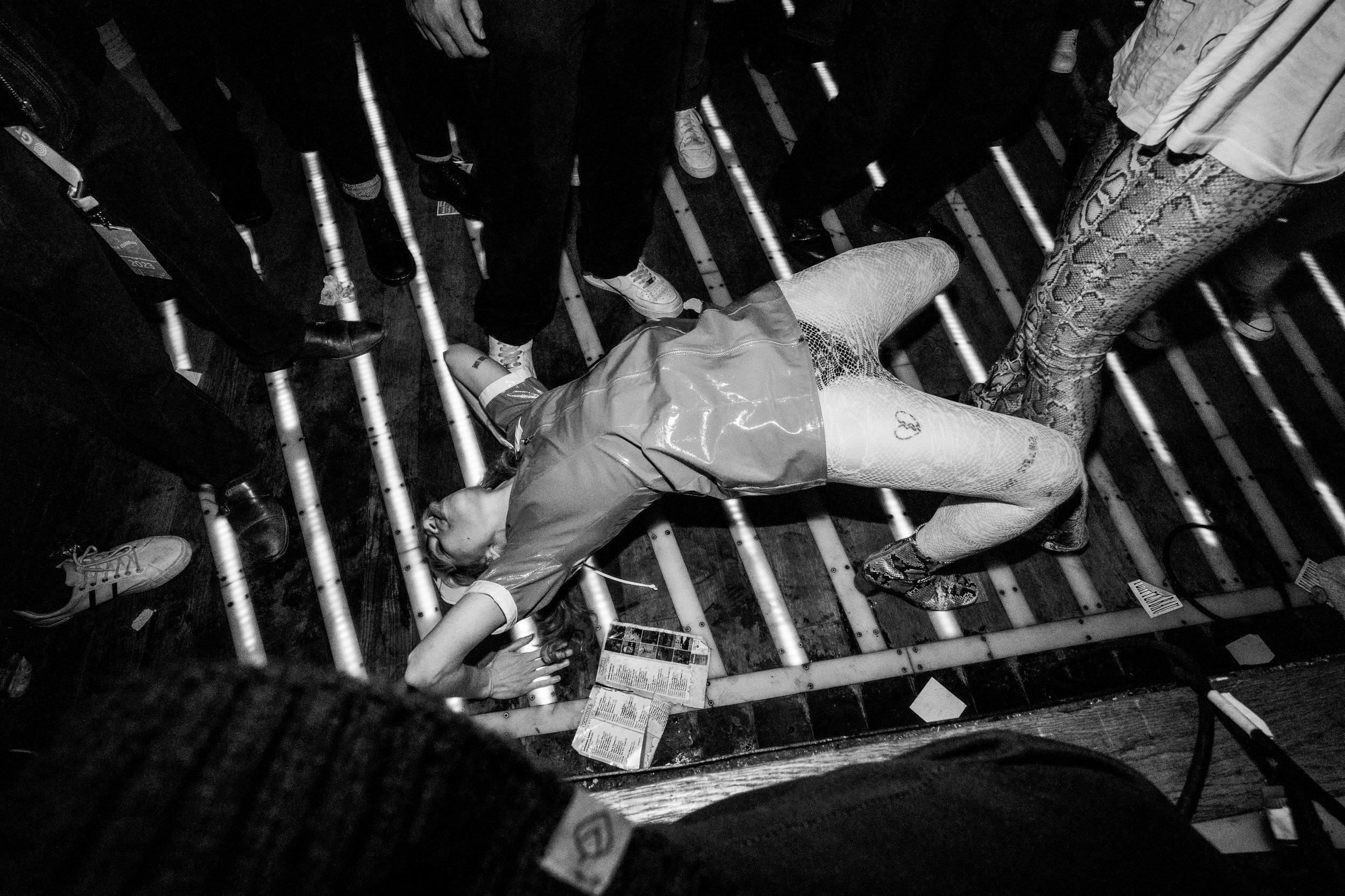 Audience member during the New Colossus Festival at Pianos, Lower East Side, Manhattan.