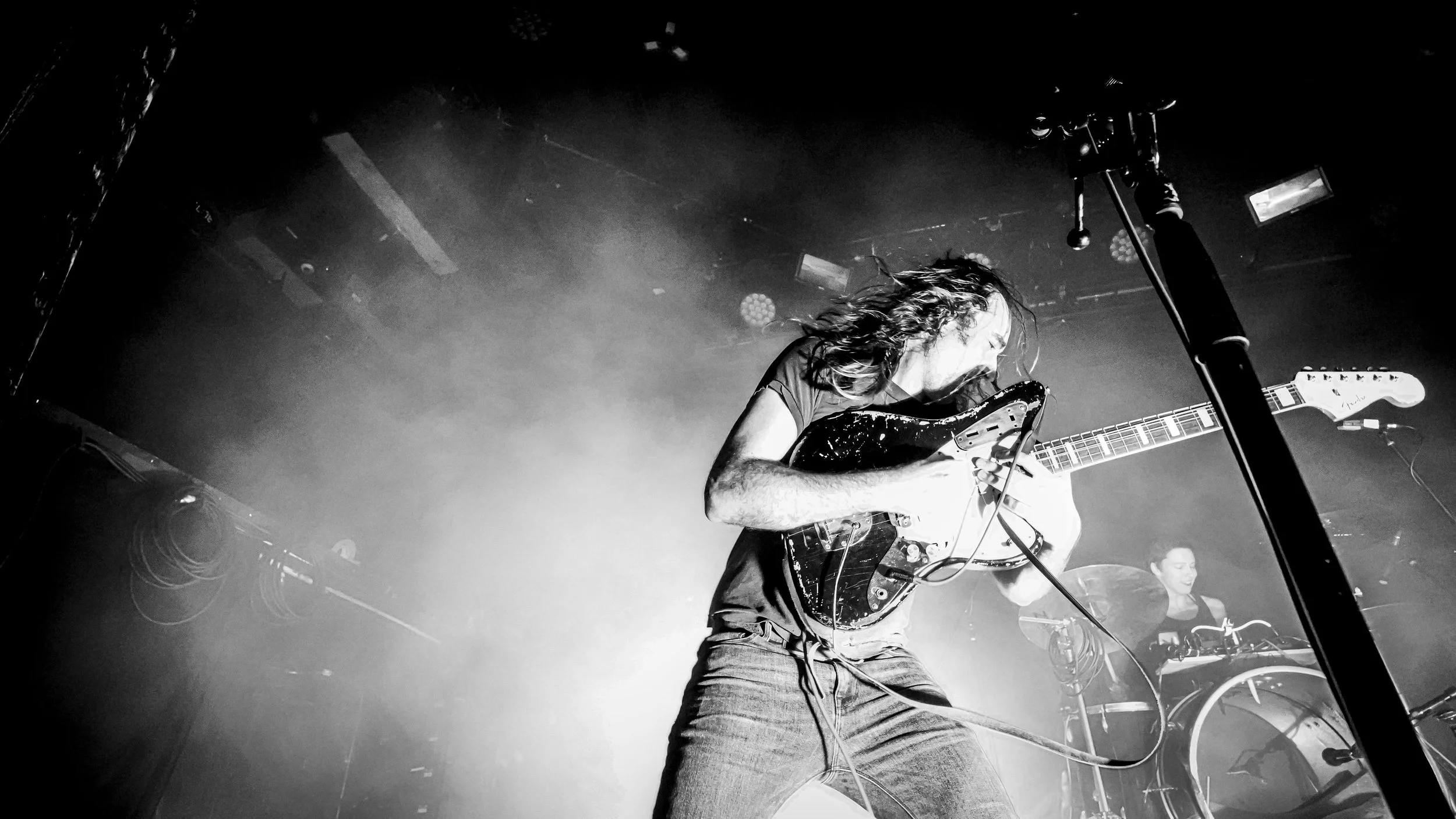 Oliver Ackerman from NYC powerhouse A Place to Bury Strangers, Bowery Ballroom, NYC.