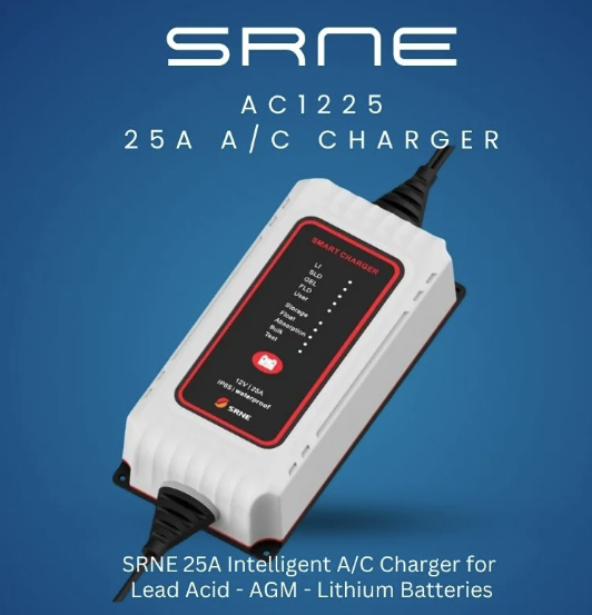 SRNE 12V 25A Intelligent Battery Charger with Free Delivery