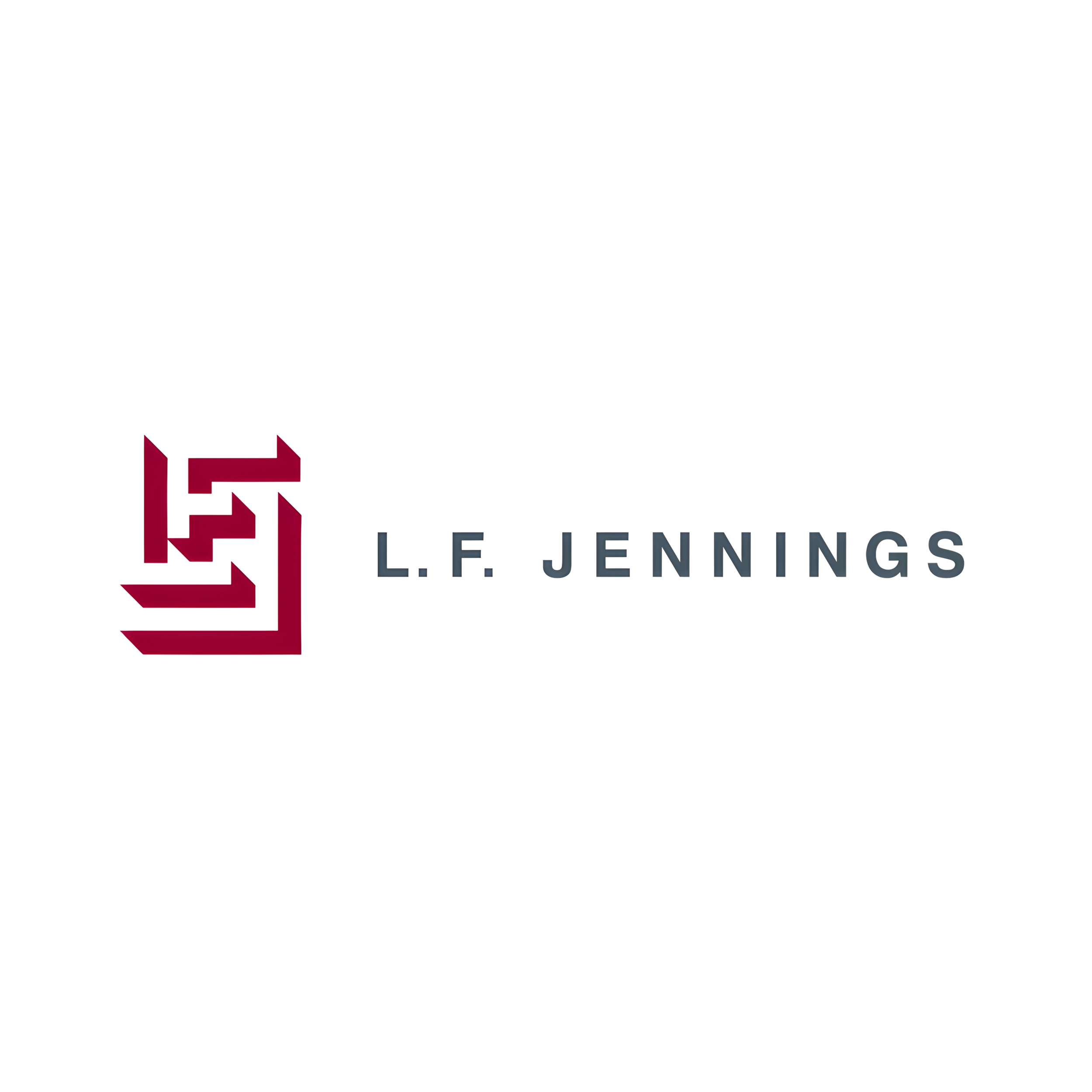 L.F. Jennings logo with a stylized maroon and white emblem and the company name in black text.