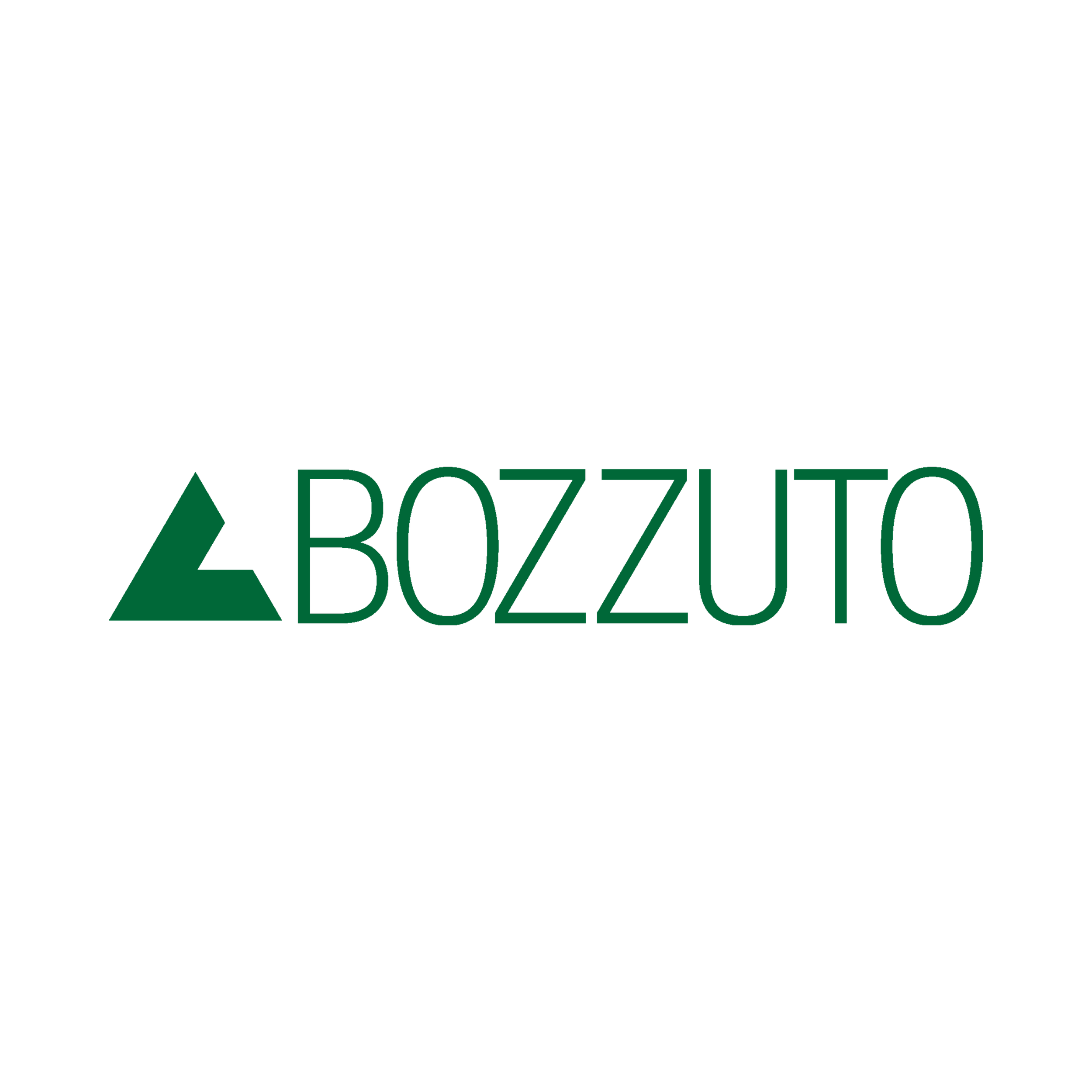 Logo with a stylized green triangle and the word 'BOZZUTO' in green letters.