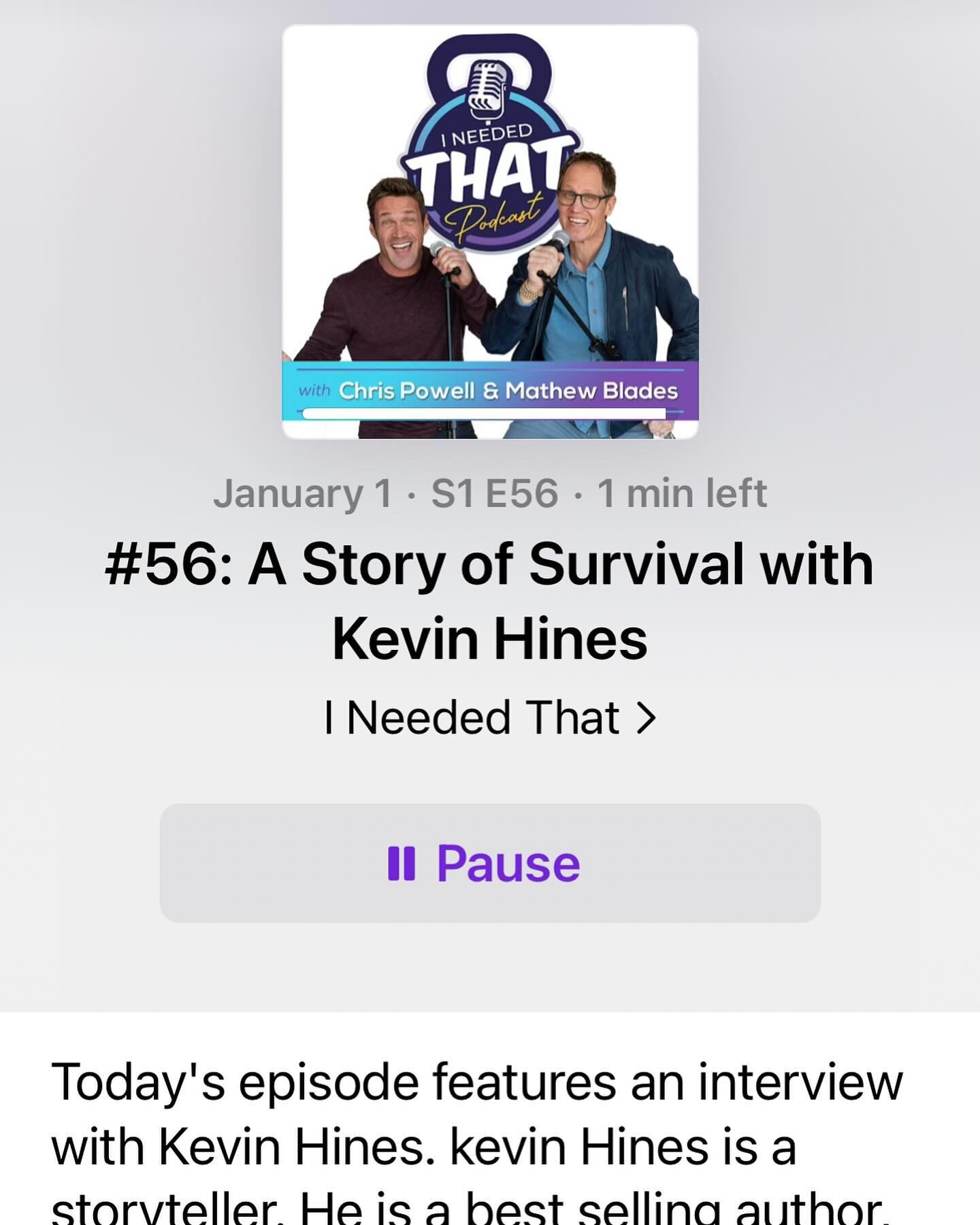 Download it. Listen. Pause. Digest.
I&rsquo;ve had the honor of meeting Kevin on several occasions. At 17 he jumped from the Golden Gate Bridge and lived! The value of his story- and his lessons is one that everyone can gain something from.
Incredibl