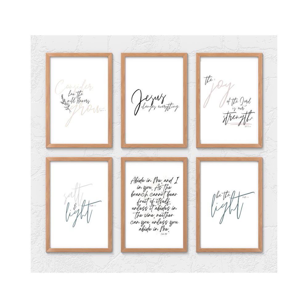 5X7 Scripture Prints — ChelseyDeMatteis.com, image size:1000x1000