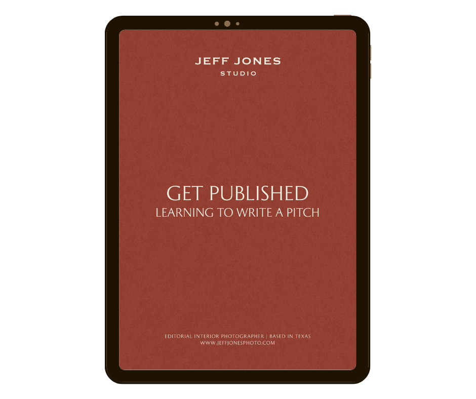 Get Published: Learning To Write A Pitch is created by Jeff Jones of Jeff Jones Photography, an interior photographer based in San Antonio, Texas