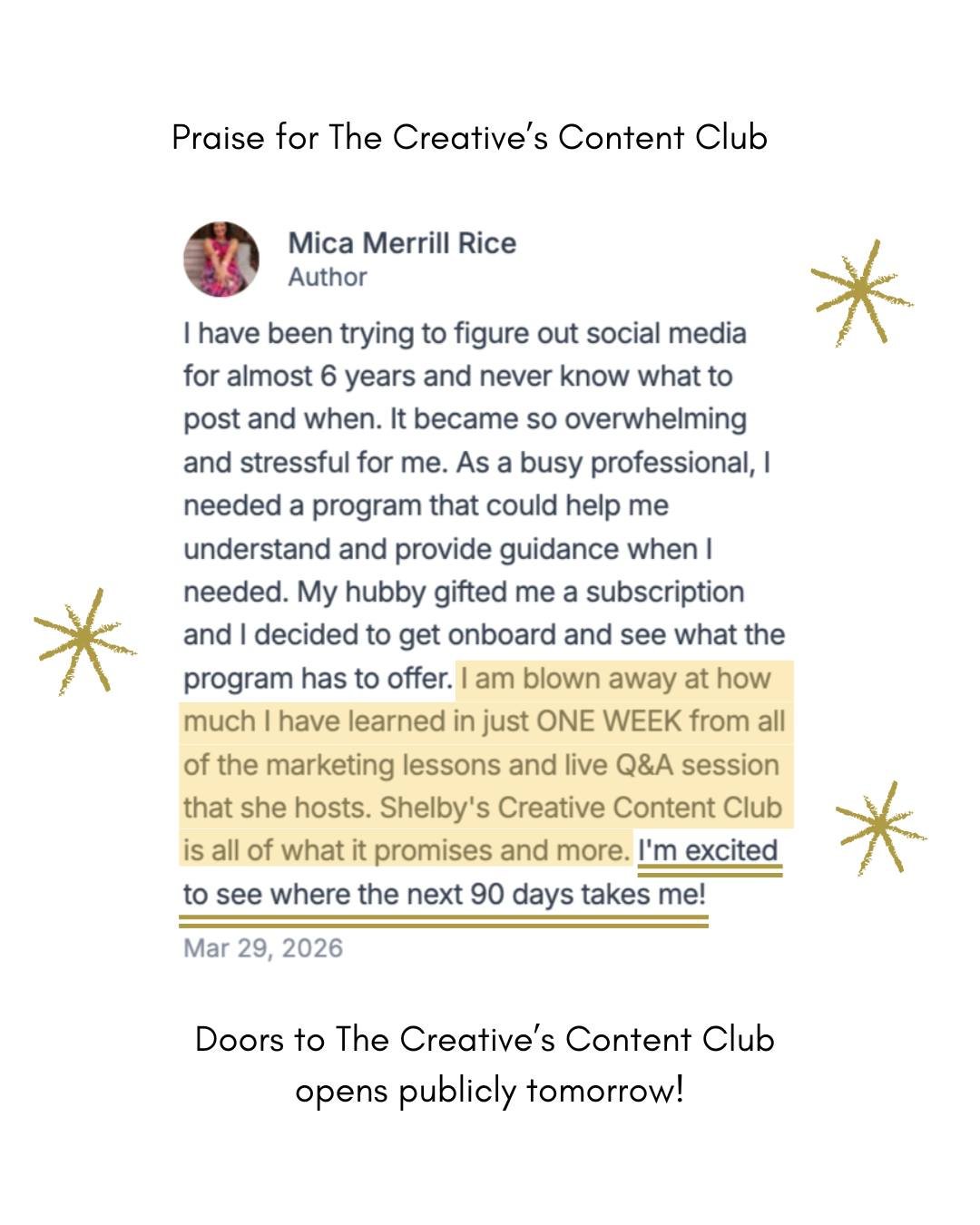 Did you enjoy the free Sales Made Simple Summit? 

If you loved having a clear plan, learning what actually works, and being surrounded by creatives who get it&hellip; I think you&rsquo;re going to love what&rsquo;s coming next 👀

After many months,