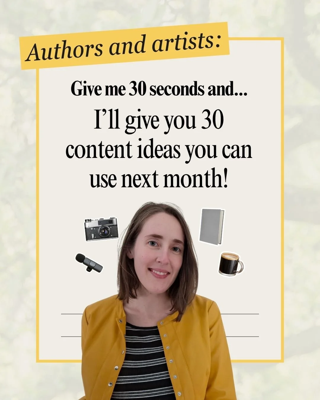 Authors and artists: save this post, because the next time you open social media with no idea what to post, I want this list to be waiting for you! 

Want your content handled without it taking over your life? Comment SMS2 and I'll send you all the d