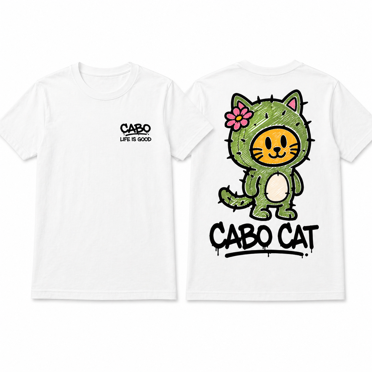 Cabo Cactus Cat T-Shirt