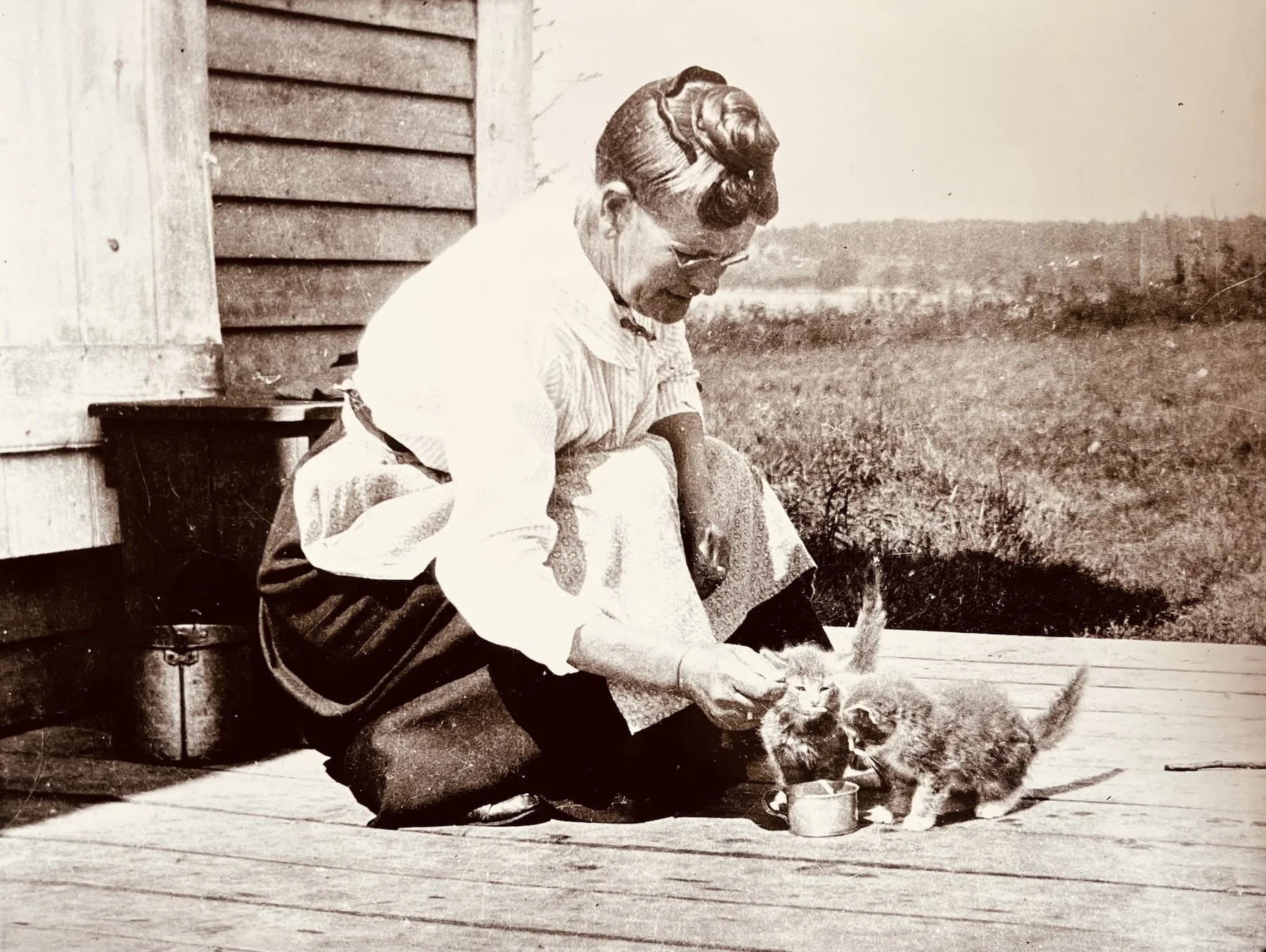 Clara Collamore and furry companions