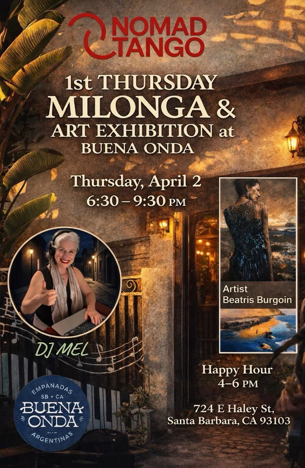 1st Thursday Milonga & Art Exhibition at Buena Onda 