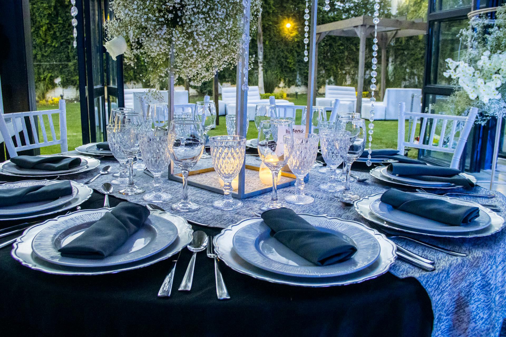 Blue Crystal Wedding Decoration