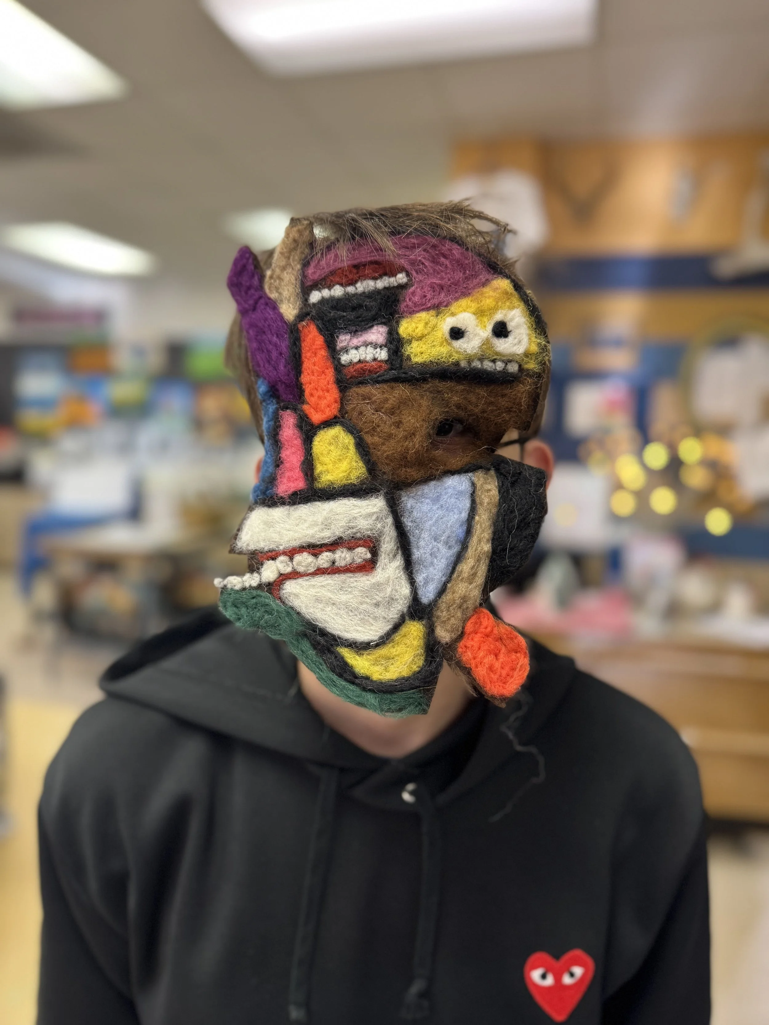 Masked: Wearable Felted Sculptures