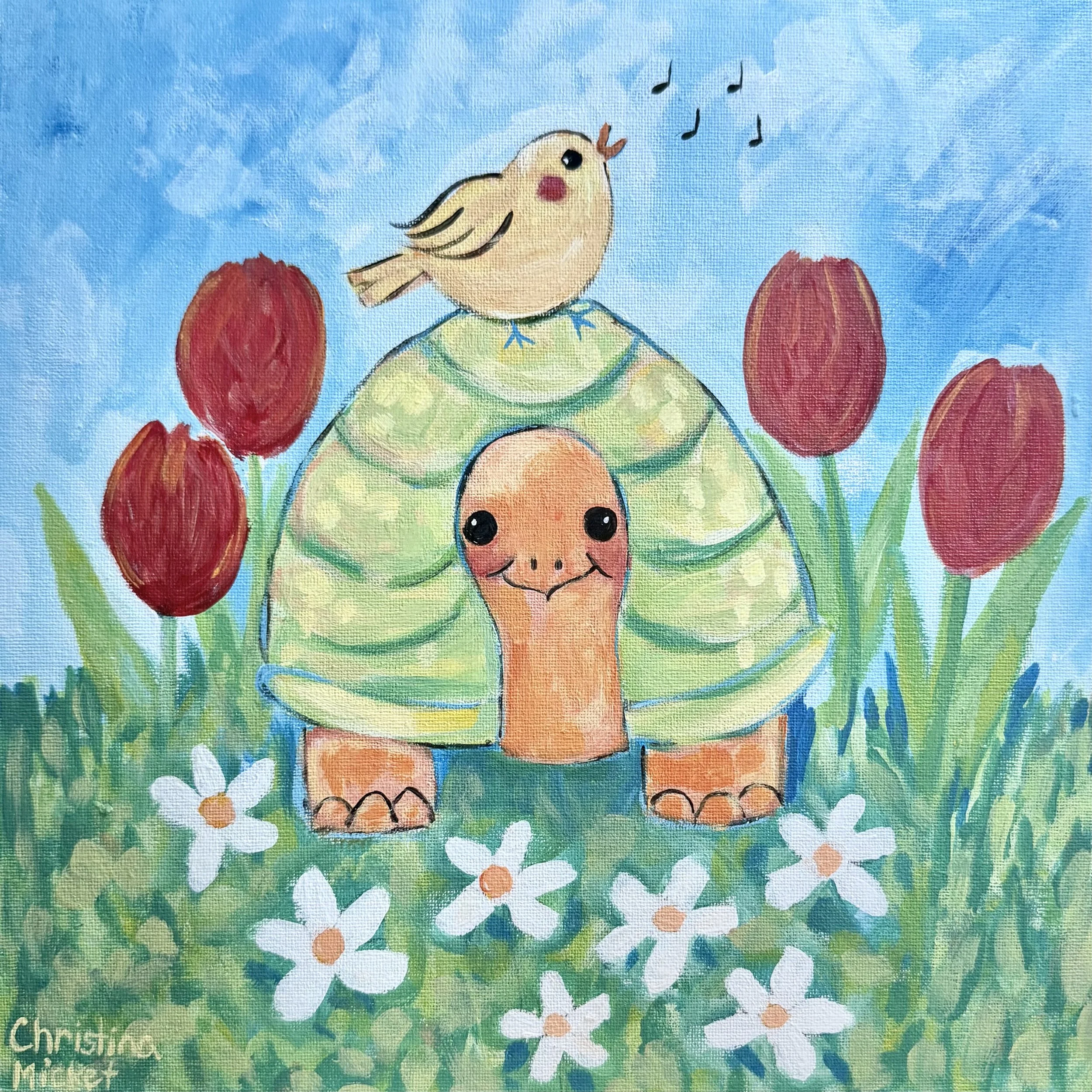 Garden Friends - Color Your Canvas Kids Class