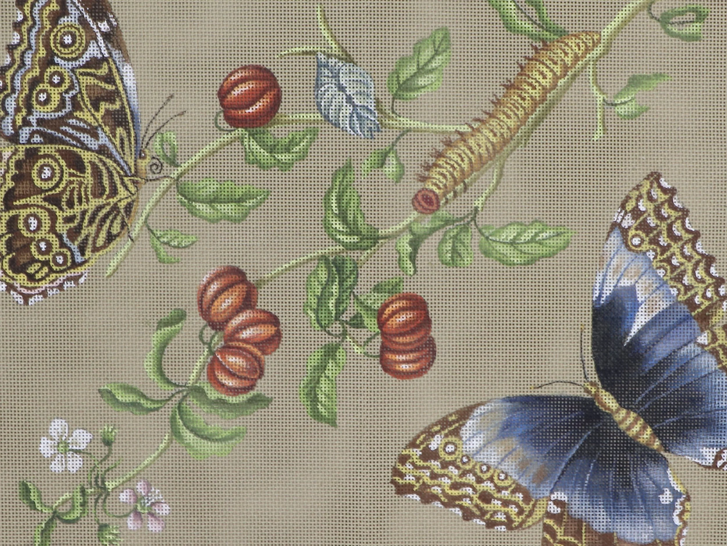 Silkworm and Butterflies (30x40cm)