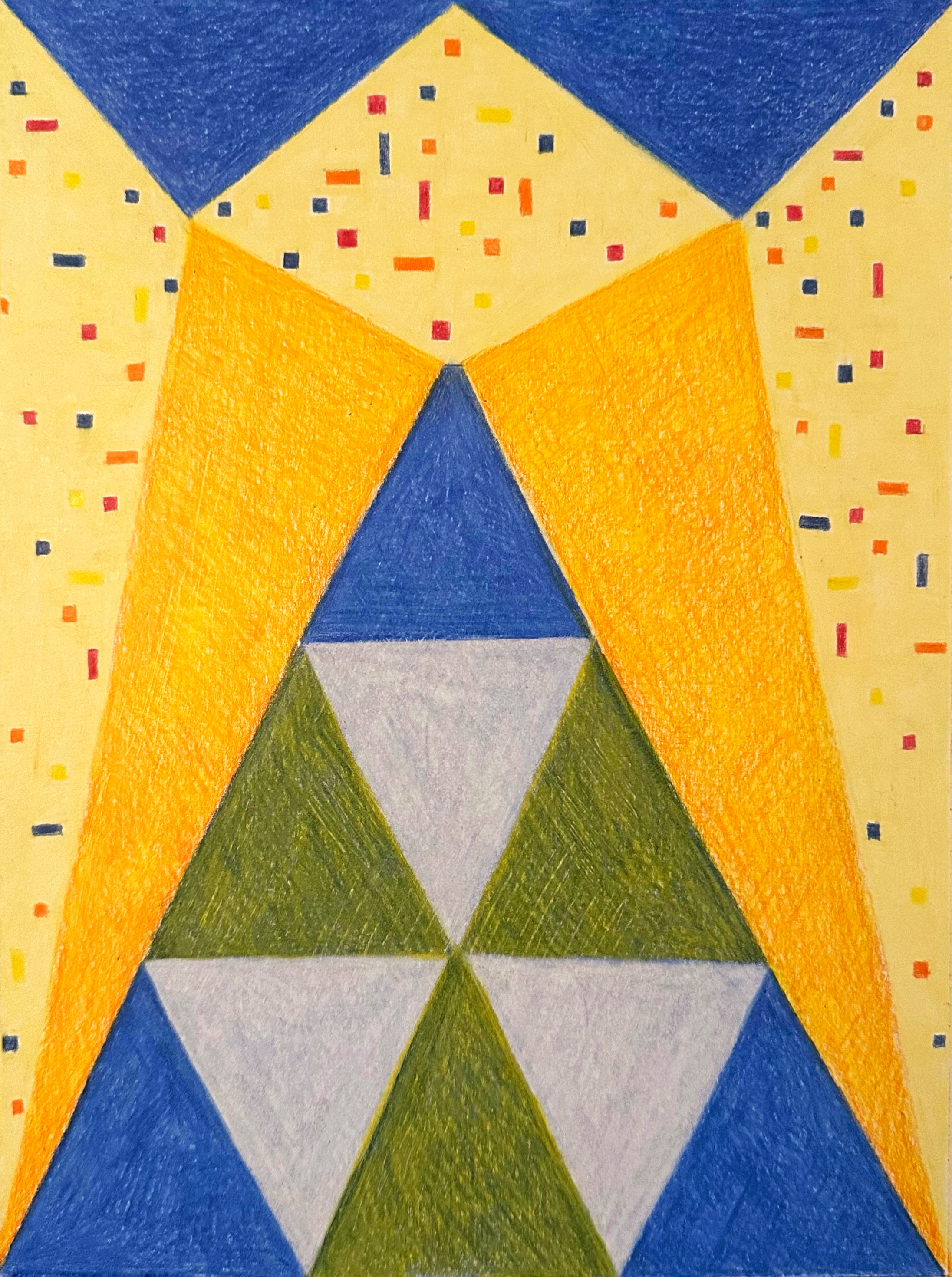 Untitled/colored pencil on paper/12"x9"/July 2025